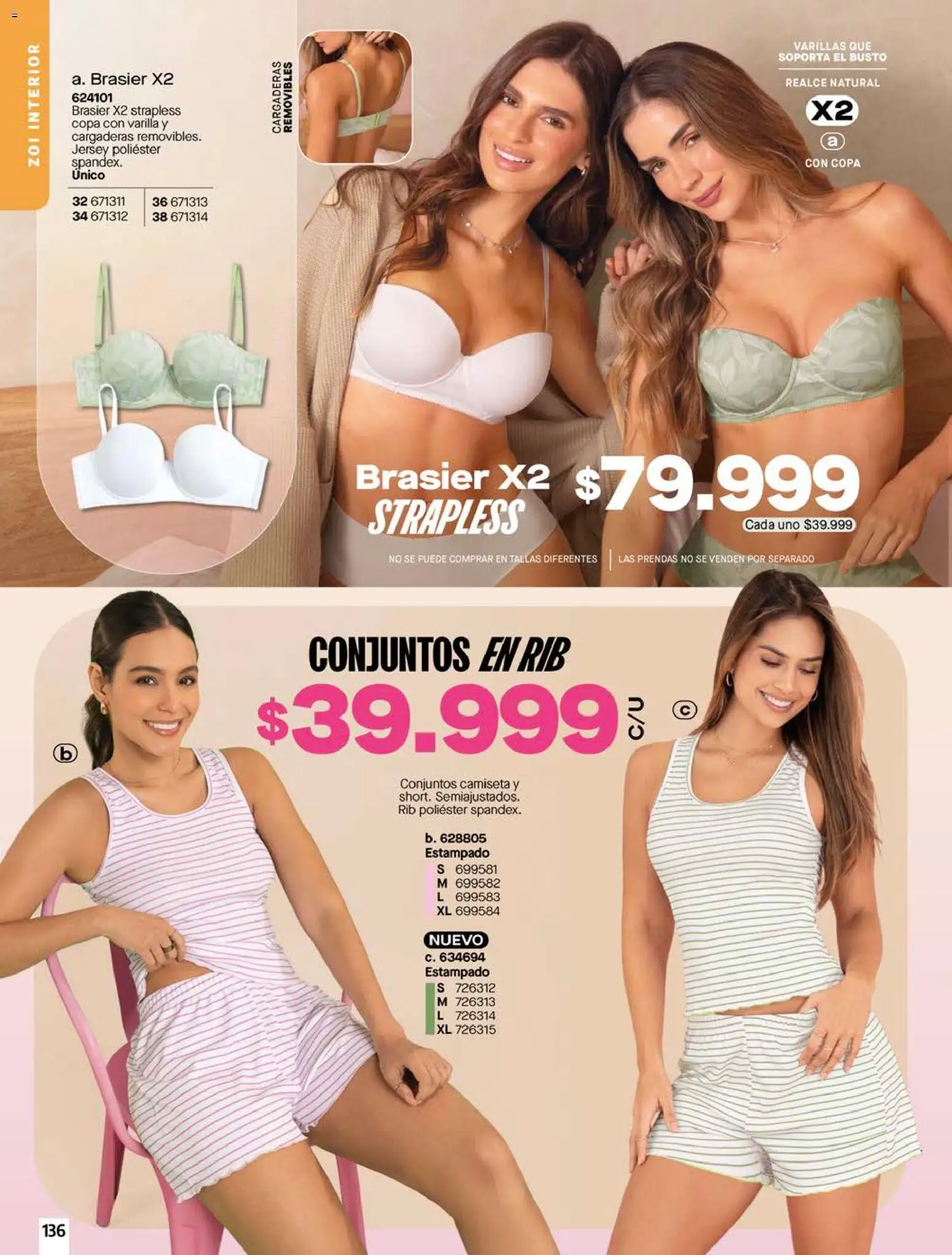 Pacifika revista - valida desde el 01.08.2026 | Página: 136 | Productos: Brasier, Camiseta