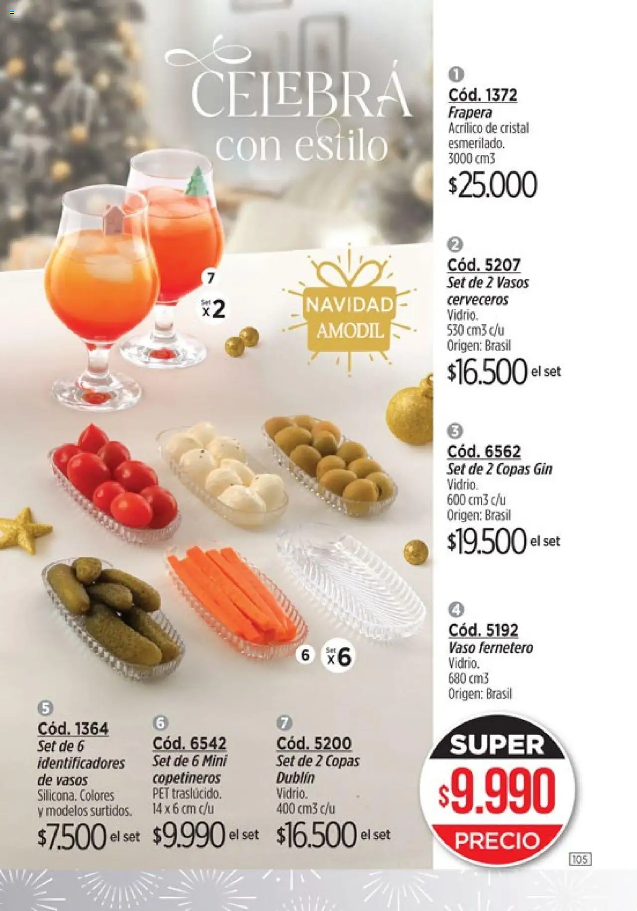 Catálogo Amodil Campaña 17/2025 │ válido desde el 14.10.2025 | Página: 105 | Productos: Gin, Vasos, Frapera