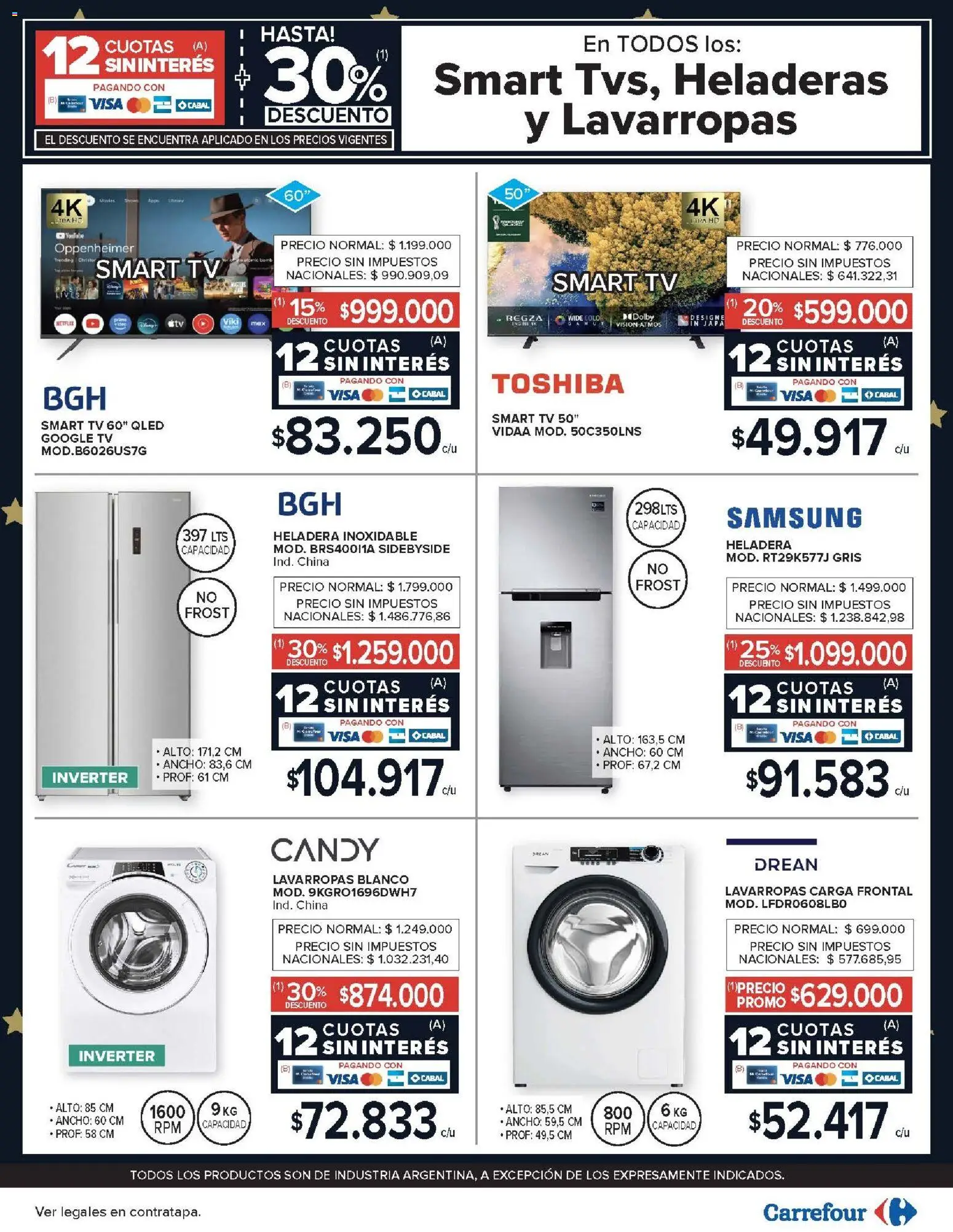 Carrefour ofertas │ válido desde el 26.12.2025 | Página: 29 | Productos: Lavarropas, Heladera, Té