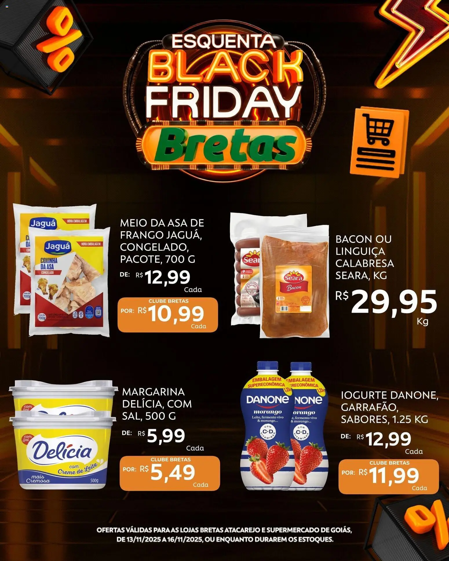 Bretas Folheto - válido de 13.11.2025 | Página: 11 | Produtos: Iogurte, Creme, Creme de leite, Frango