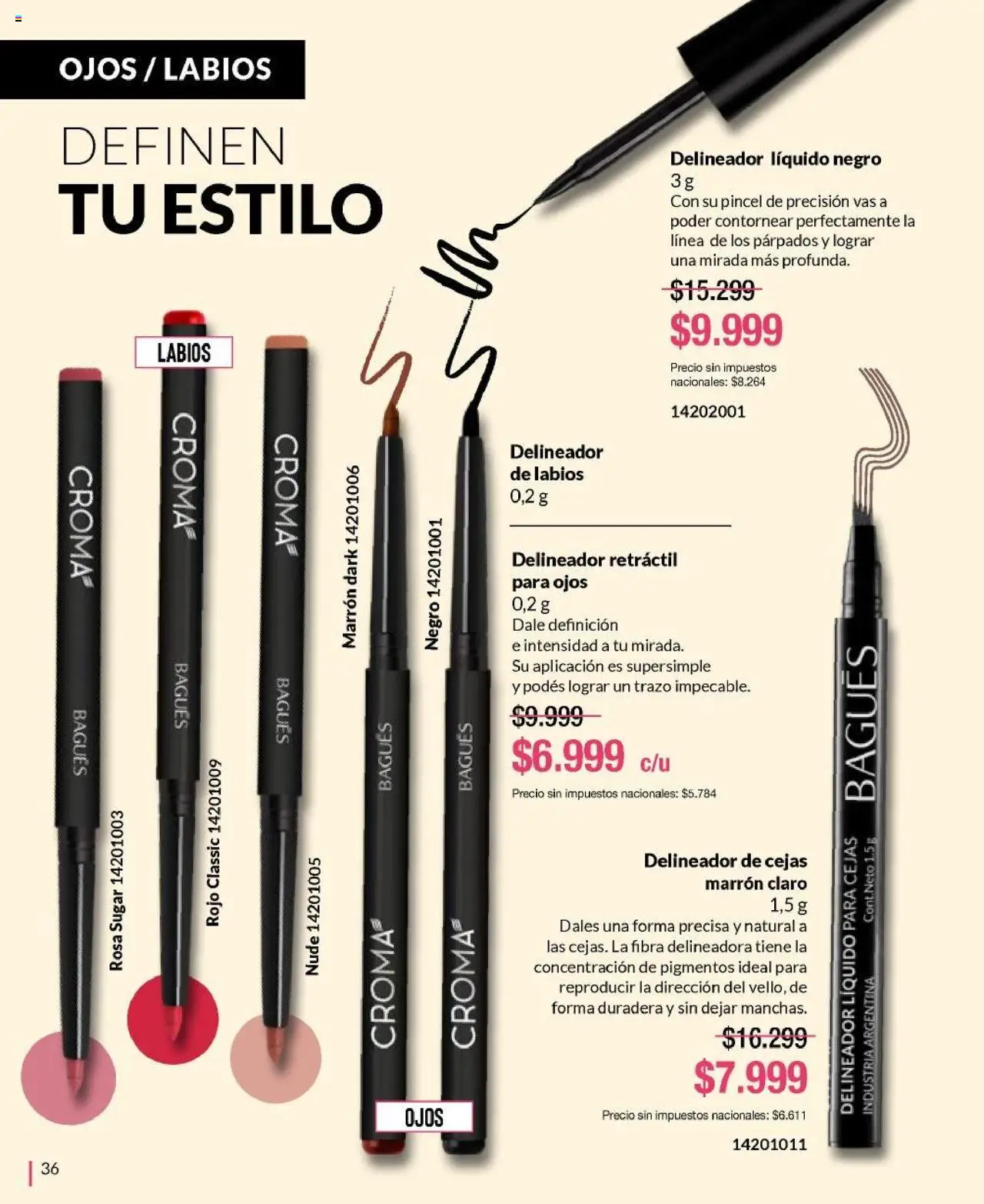 Bagués - Catálogo │ válido desde el 22.09.2025 | Página: 36 | Productos: Pincel, Delineador