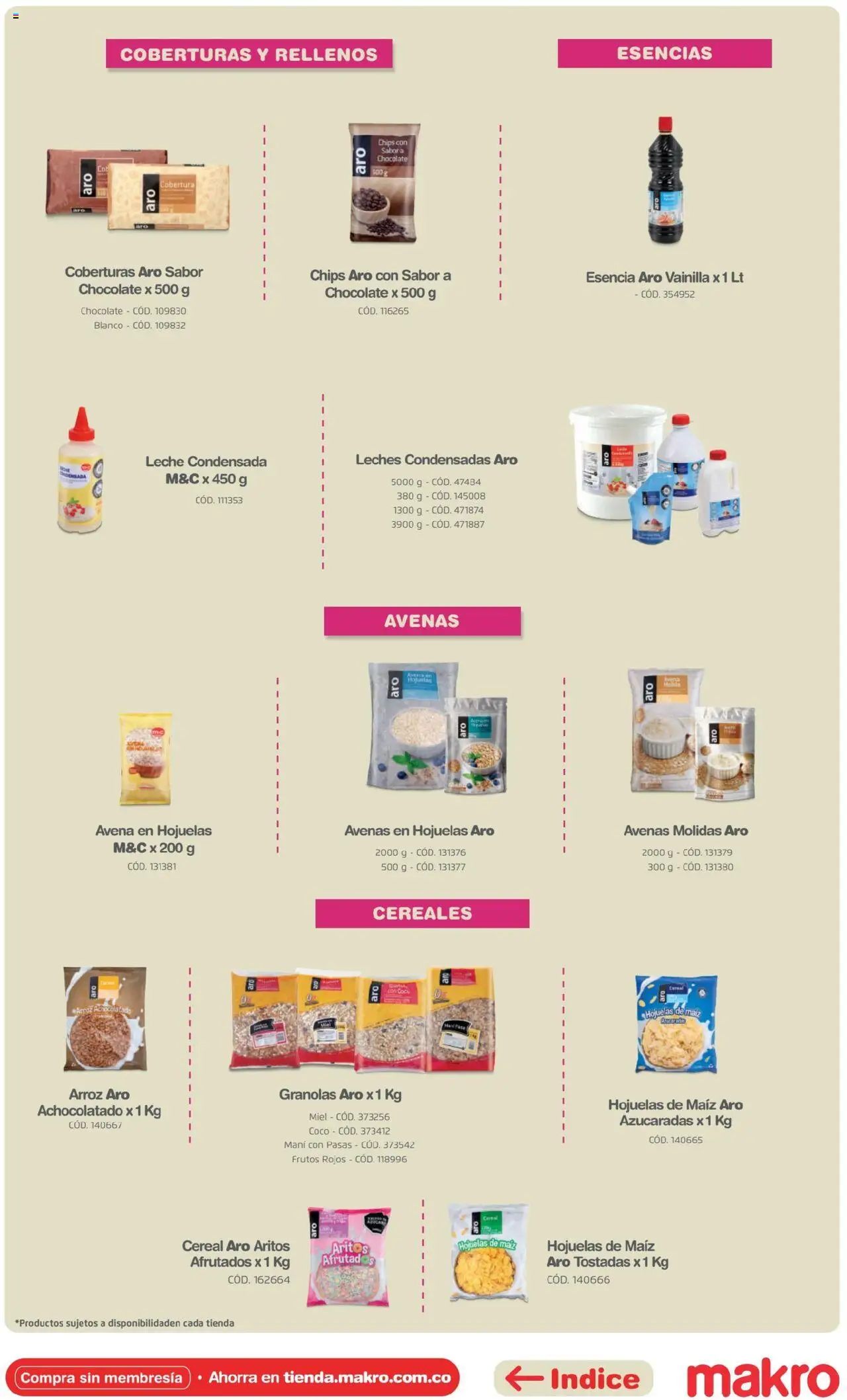 Makro revista - valida desde el 16.04.2025 | Página: 44 | Productos: Esencias, Avena, Maiz, Coco