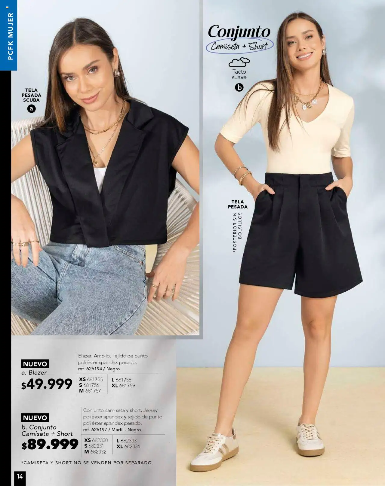 Pacifika revista - valida desde el 01.09.2025 | Página: 14 | Productos: Blazer, Short, Camiseta, Conjunto