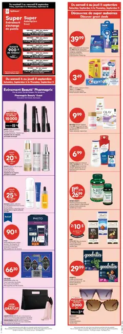 Preview of Pharmaprix weekly flyer / circulaire from shop Pharmaprix valid from 06.09.2025