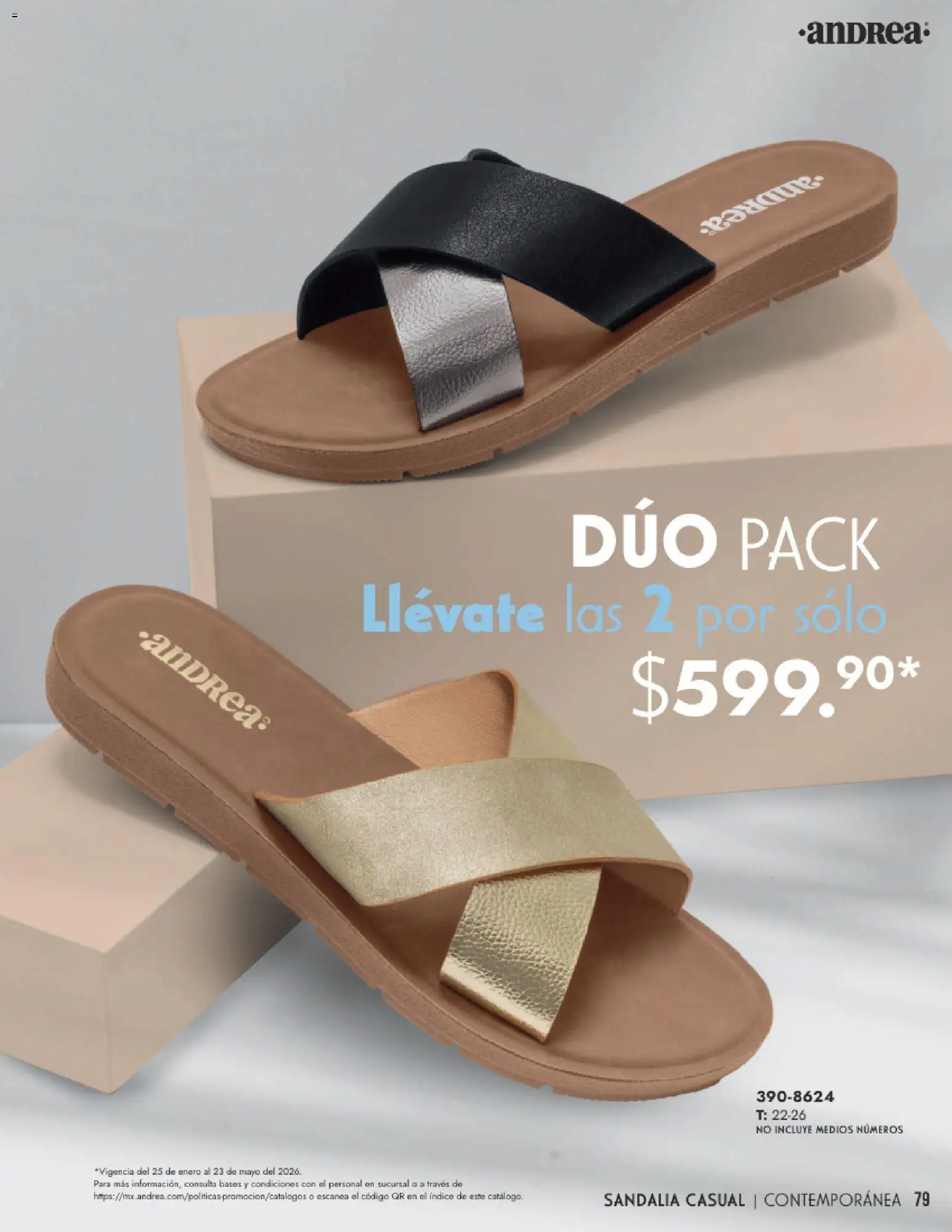Nuevas ofertas de Andrea válidas en toda la República Mexicana desde el 25.01.2026. ¡Encuentra las mejores ofertas en Andrea catálogo Calzado Dama! | Página: 79
