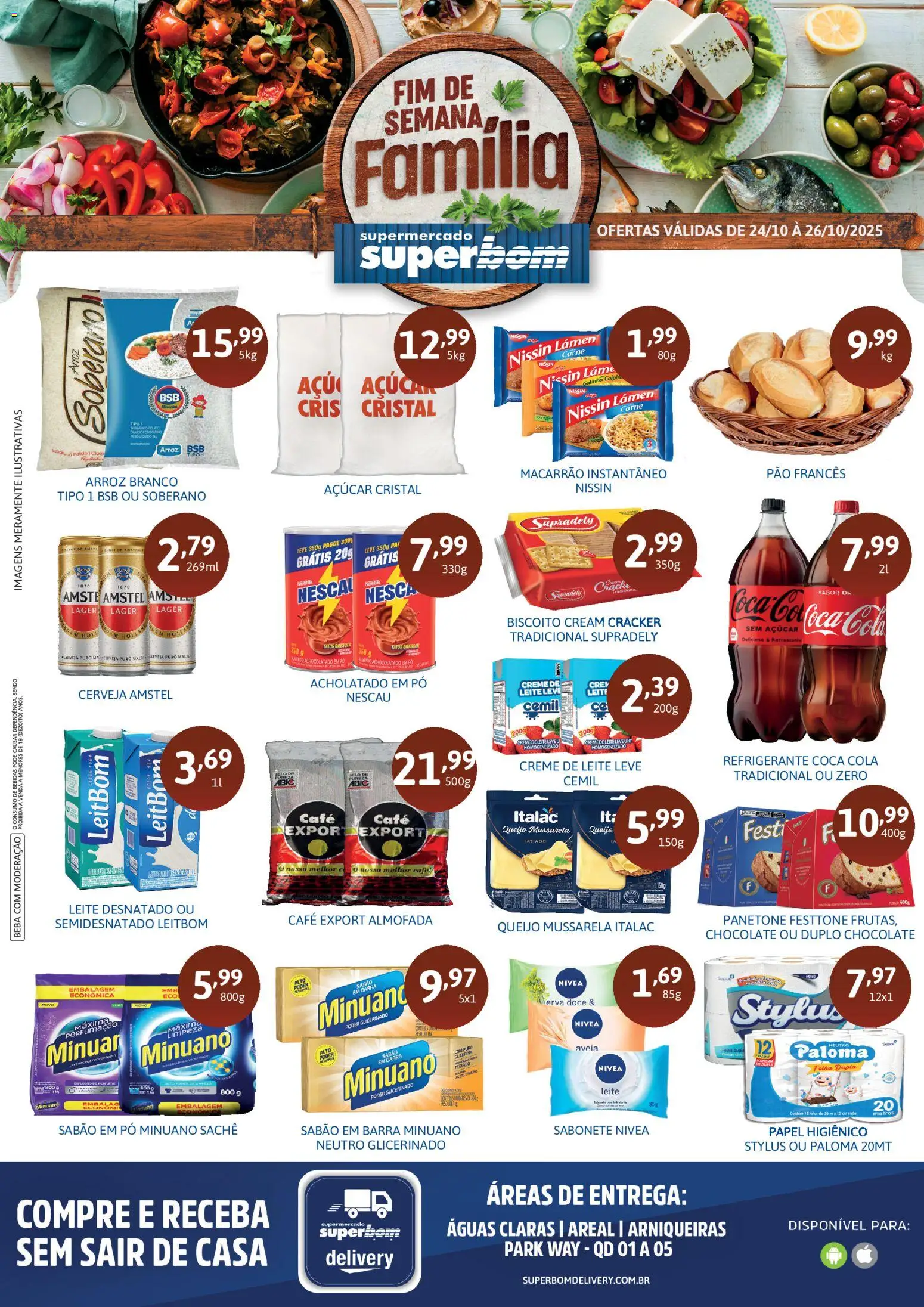 Superbom Folheto - válido de 24.10.2025 | Página: 1 | Produtos: Achocolatado, Queijo, Açúcar, Refrigerante