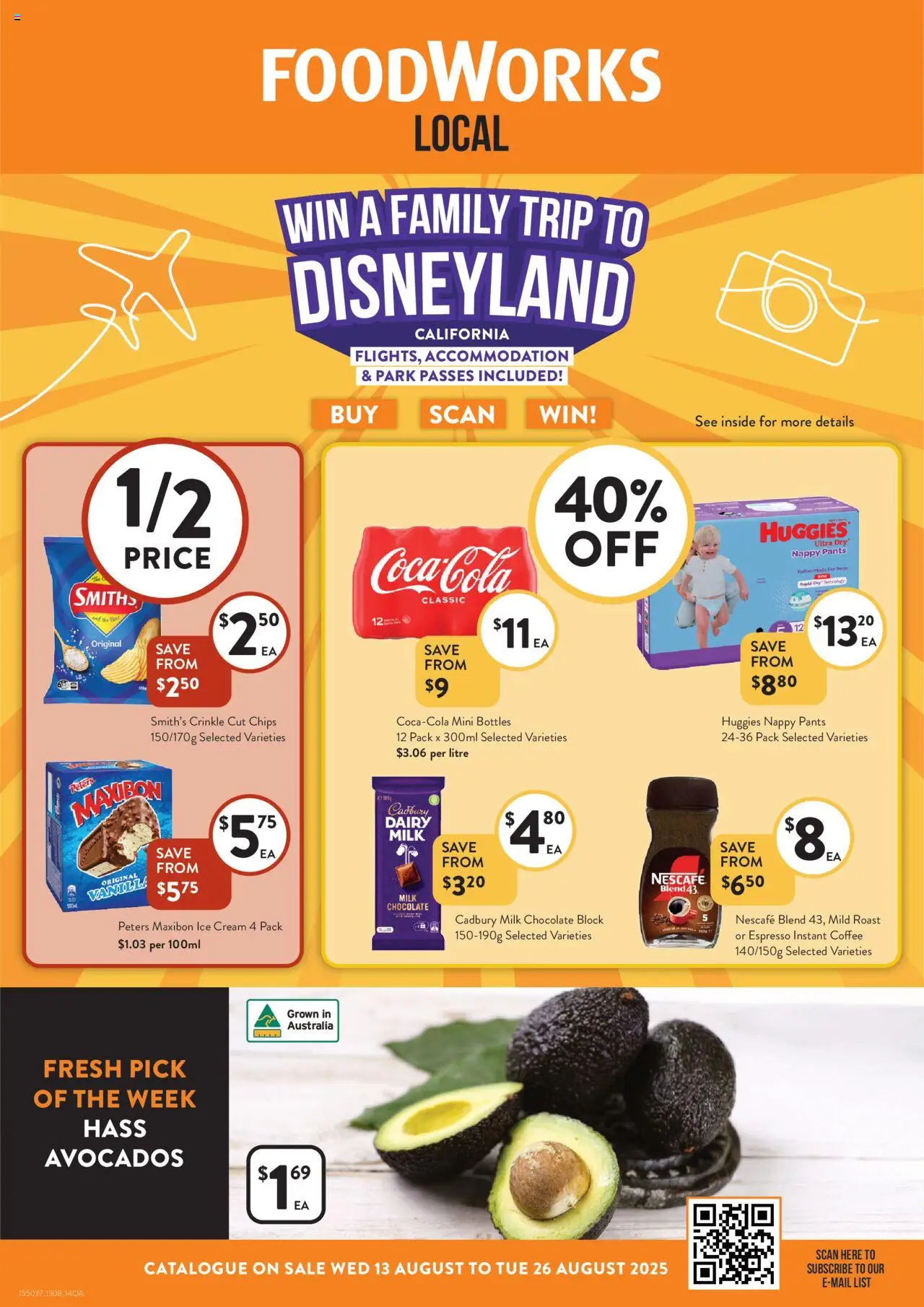 Foodworks catalogue - valid from 13.08.2025 | Page: 1 | Products: Chocolate, Chips, Cream, Ice cream
