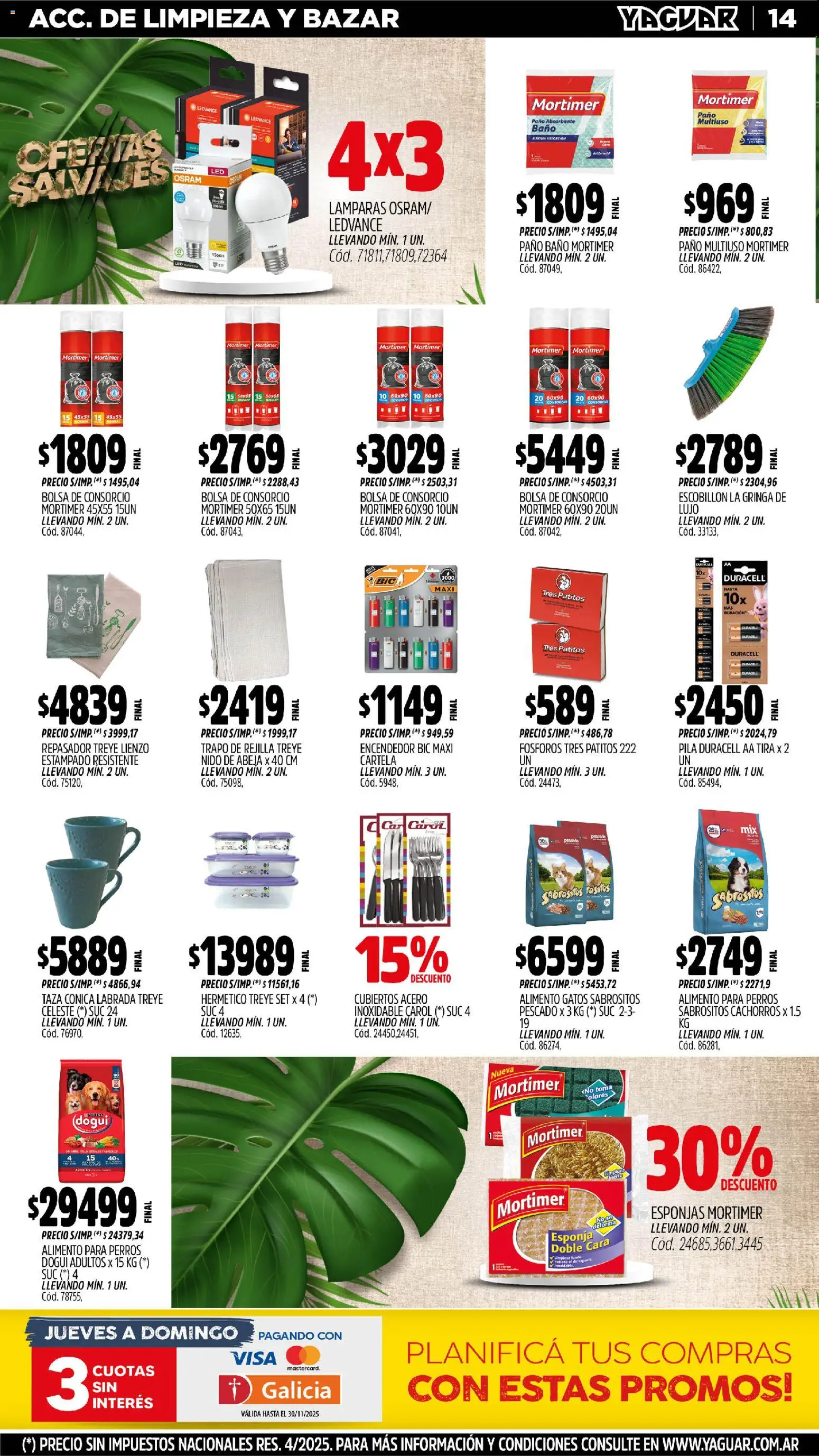 Yaguar - Salta │ válido desde el 03.11.2025 | Página: 16 | Productos: Pila, Taza, Repasador, Esponja