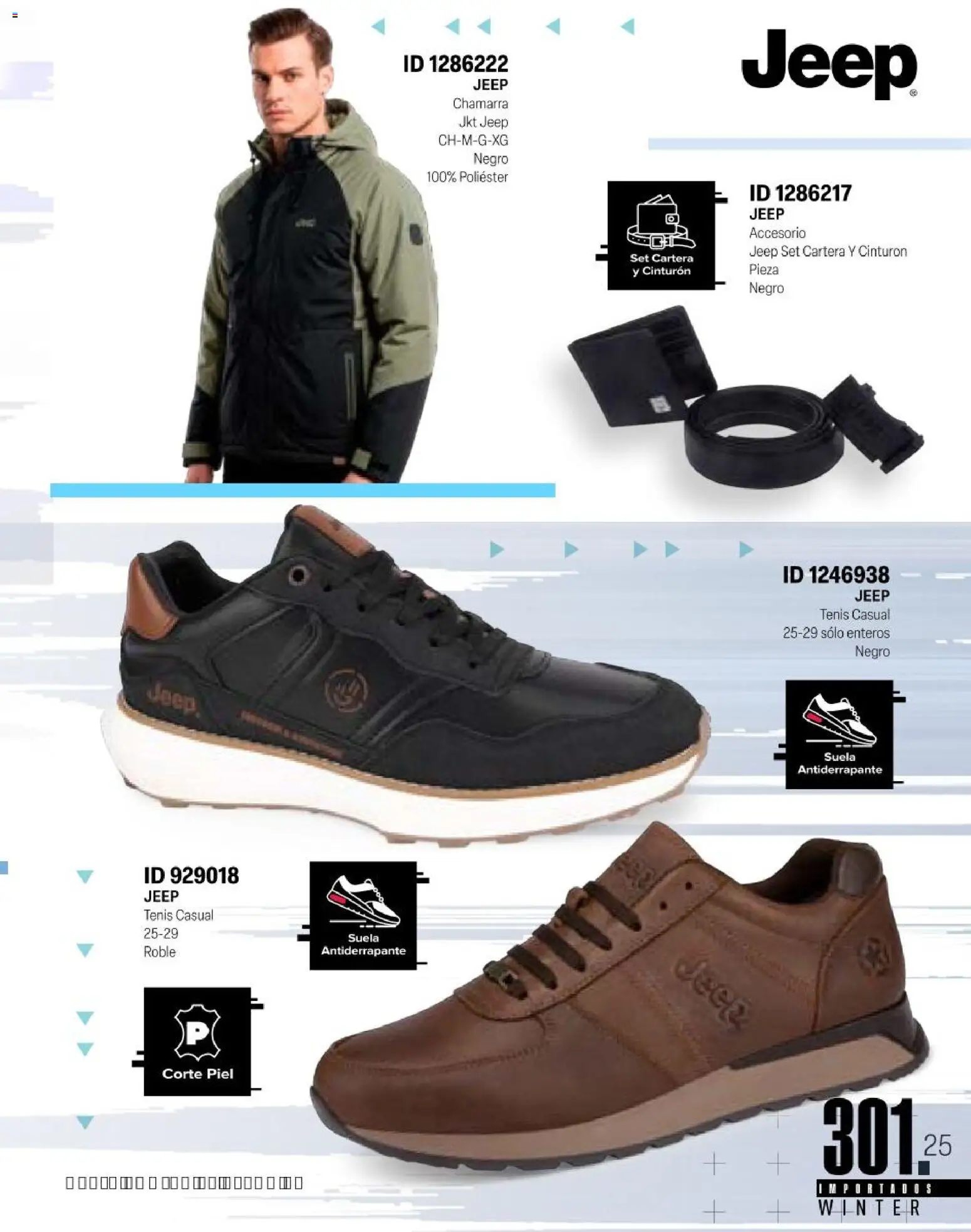 Nuevas ofertas de Price Shoes válidas en toda la República Mexicana desde el 11.11.2025. ¡Encuentra las mejores ofertas en Price Shoes catálogo Importados Winter 2025  ! | Página: 301 | Productos: Tenis, Cinturón, Chamarra