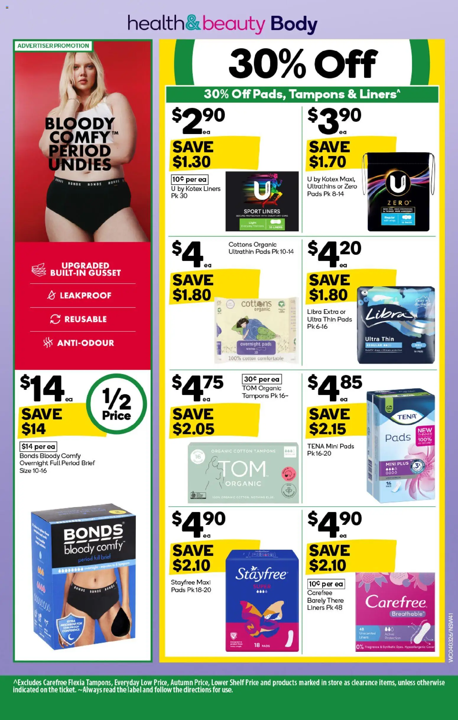 Woolworths catalogue - valid from 11.03.2026 | Page: 41 | Products: Shelf, Fragrance, Plus size, Tampons