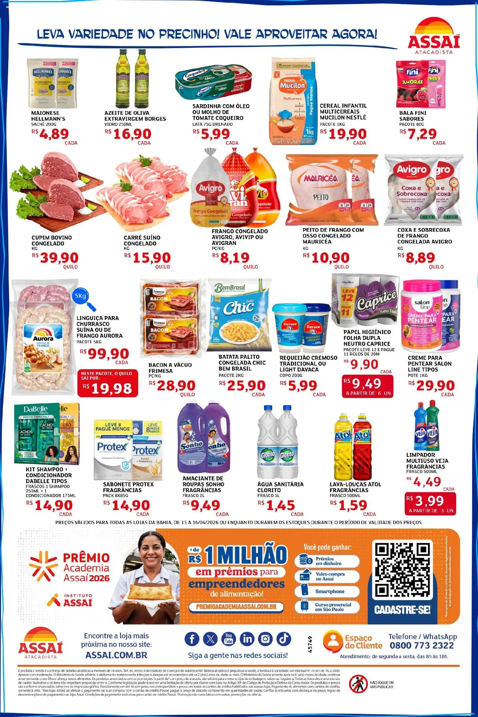 Assaí Atacadista Folheto - válido de 13.04.2026 | Página: 2 | Produtos: Condicionador, Amoras, Smartphone, Maionese
