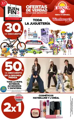 Vista previa de Del Sol y Woolworth Buen fin, nuevo folleto de la tienda, válido en México a partir del 13.11.2025