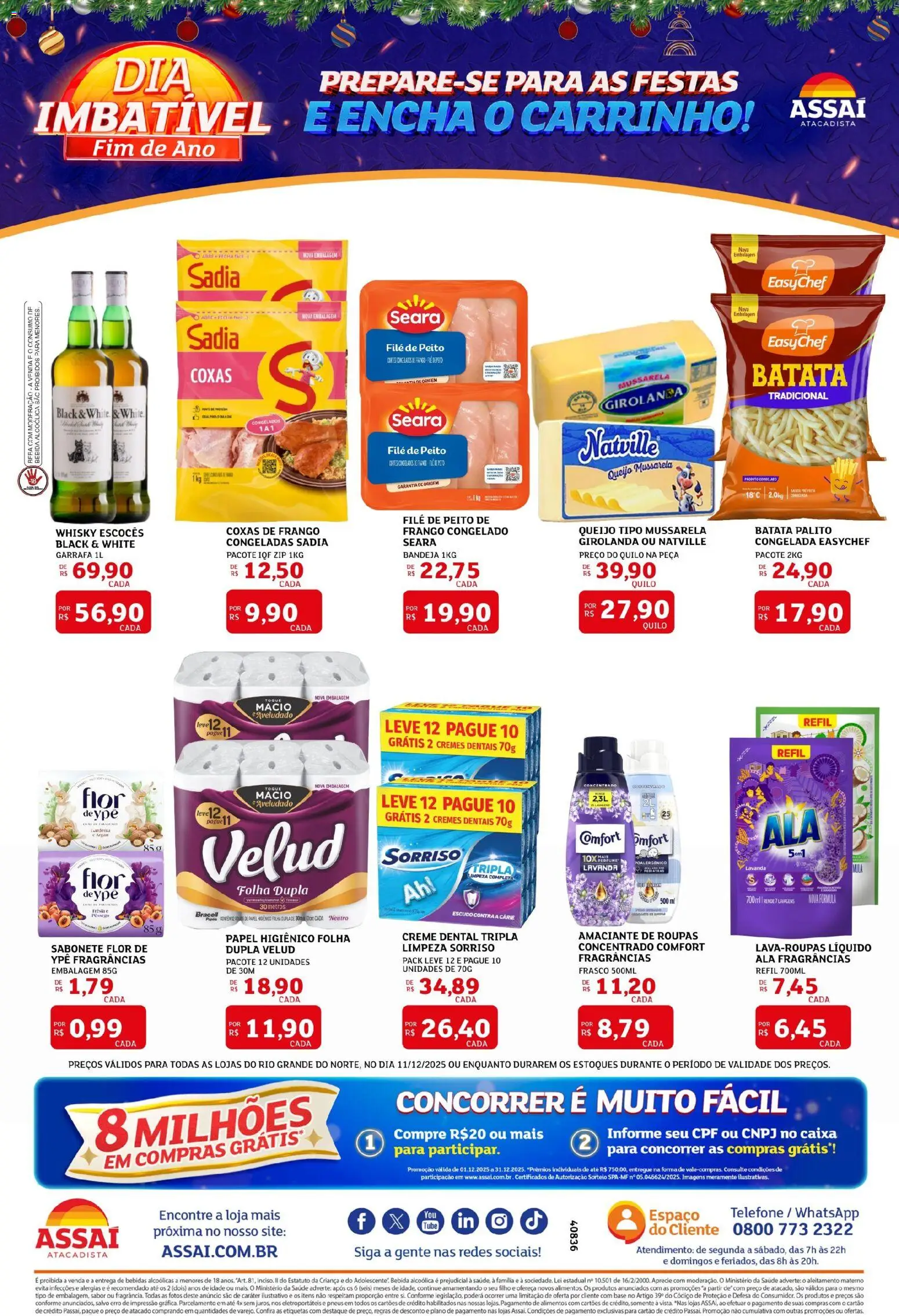 Assaí Atacadista Folheto - válido de 11.12.2025 | Página: 2 | Produtos: Perfume, Carrinho, Pneus, Mussarela