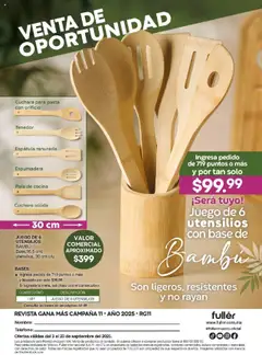 Nuevas ofertas de Fuller válidas en toda la República Mexicana desde el 03.09.2025. ¡Encuentra las mejores ofertas en Fuller - Revista Gana Más C11! | Página: 40 | Productos: Espátula, Pasta, Juego, Espumadera