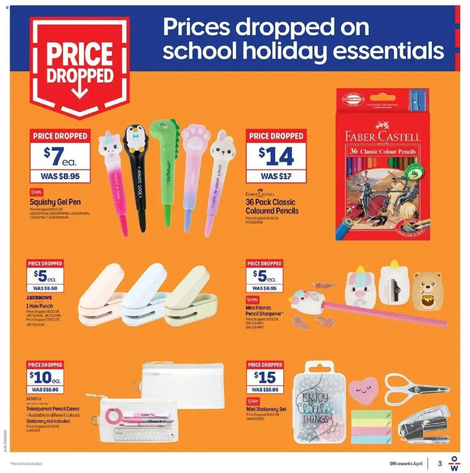 Officeworks catalogue - valid from 31.03.2026 | Page: 3 | Products: Pencil