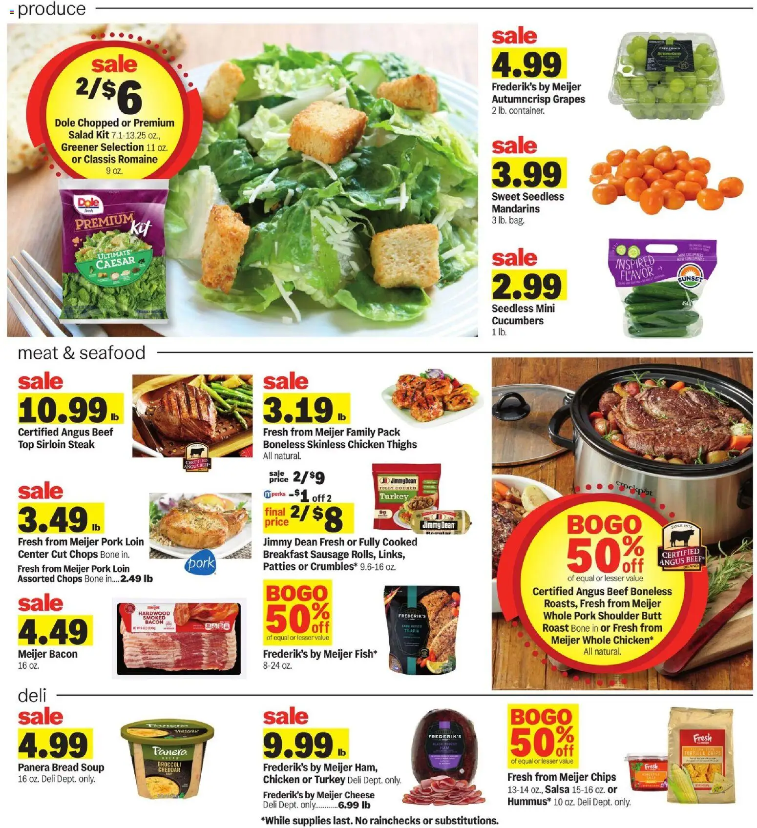 Meijer Weekly Ad - MI - valid from 29.10.2025 | Page: 2 | Products: Mandarins, Pork, Beef, Grapes
