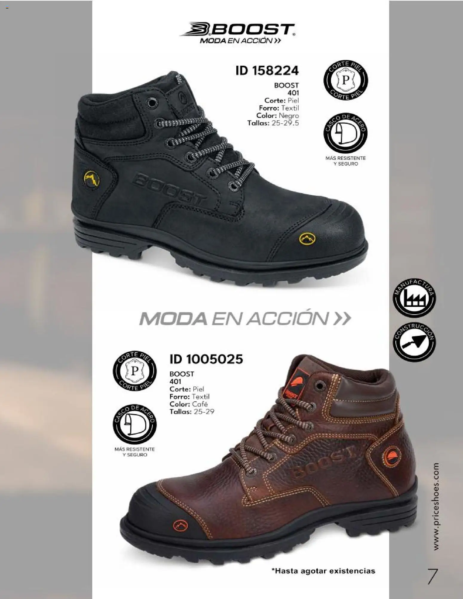 Nuevas ofertas de Price Shoes válidas en toda la República Mexicana desde el 30.12.2025. ¡Encuentra las mejores ofertas en Price Shoes catálogo Trabajo y Servicio! | Página: 7 | Productos: Café
