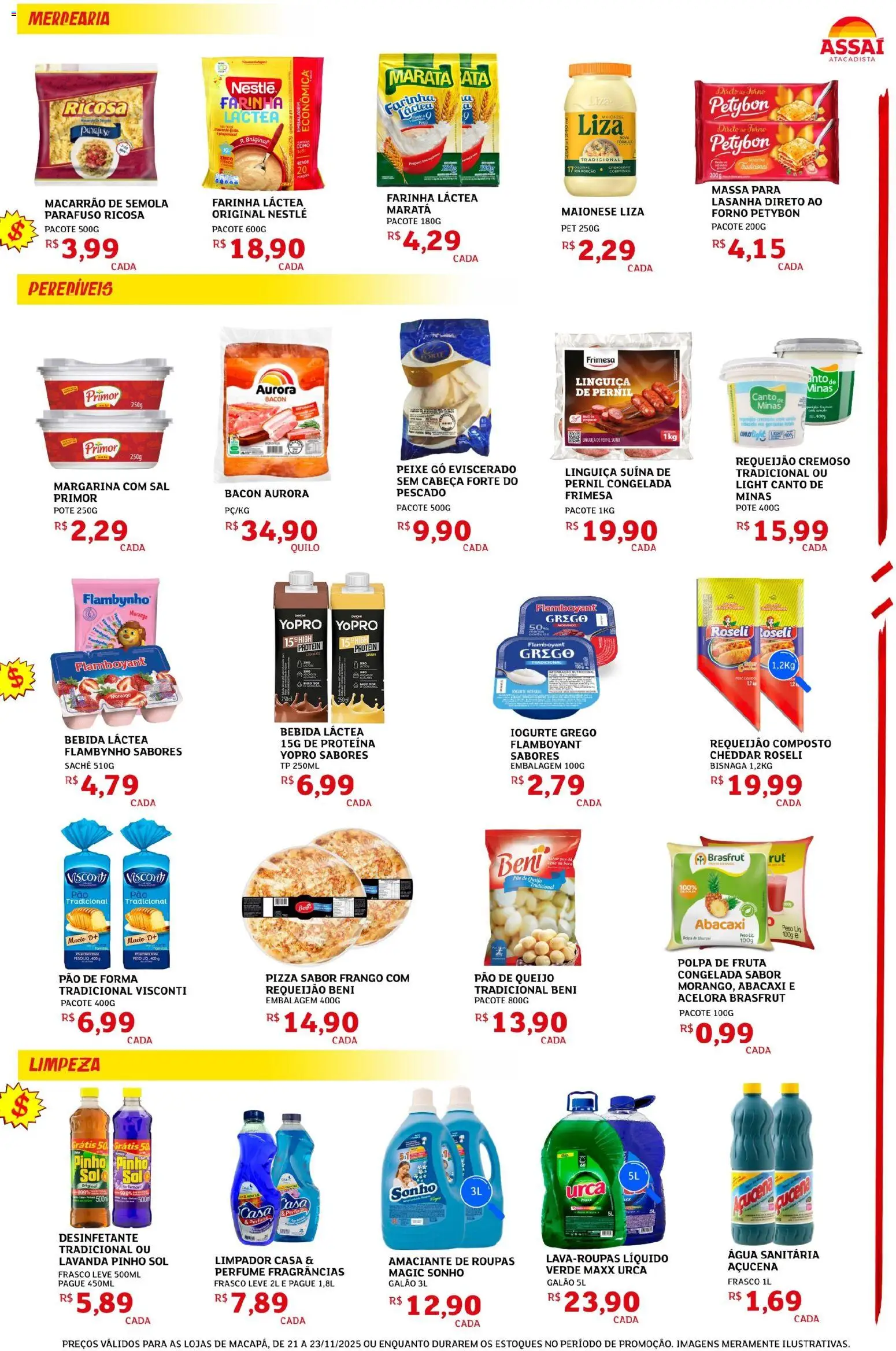 Assaí Atacadista Folheto - válido de 21.11.2025 | Página: 2 | Produtos: Pizza, Abacaxi, Bebida, Maionese