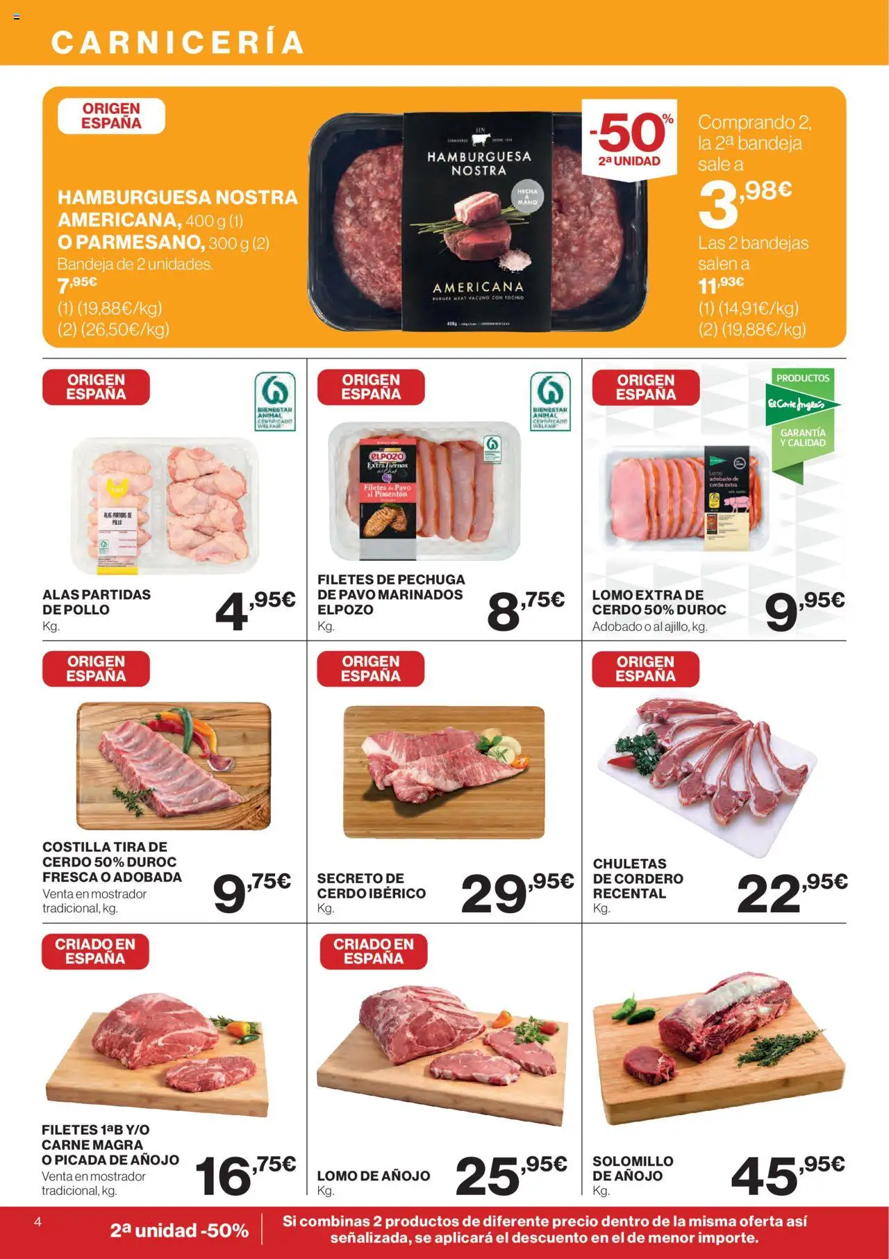 Nuevas ofertas de El Corte Inglés válidas en toda la República Mexicana desde el 11.09.2025. ¡Encuentra las mejores ofertas en El Corte Inglés - Catálogo Nuestros Mejores Precios! | Página: 4 | Productos: Pollo, Tocino, Bandeja, Cerdo