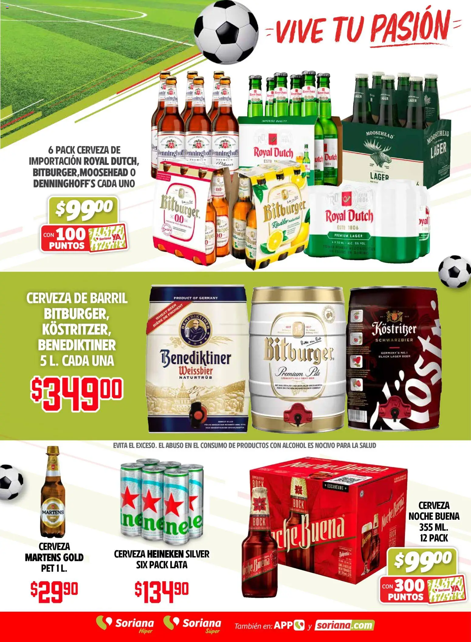 Nuevas ofertas de Soriana válidas en toda la República Mexicana desde el 12.12.2025. ¡Encuentra las mejores ofertas en Soriana - Vive tu pasión Súper: Cd. de México, Edo de México y Nuevo León! | Página: 2 | Productos: Cerveza