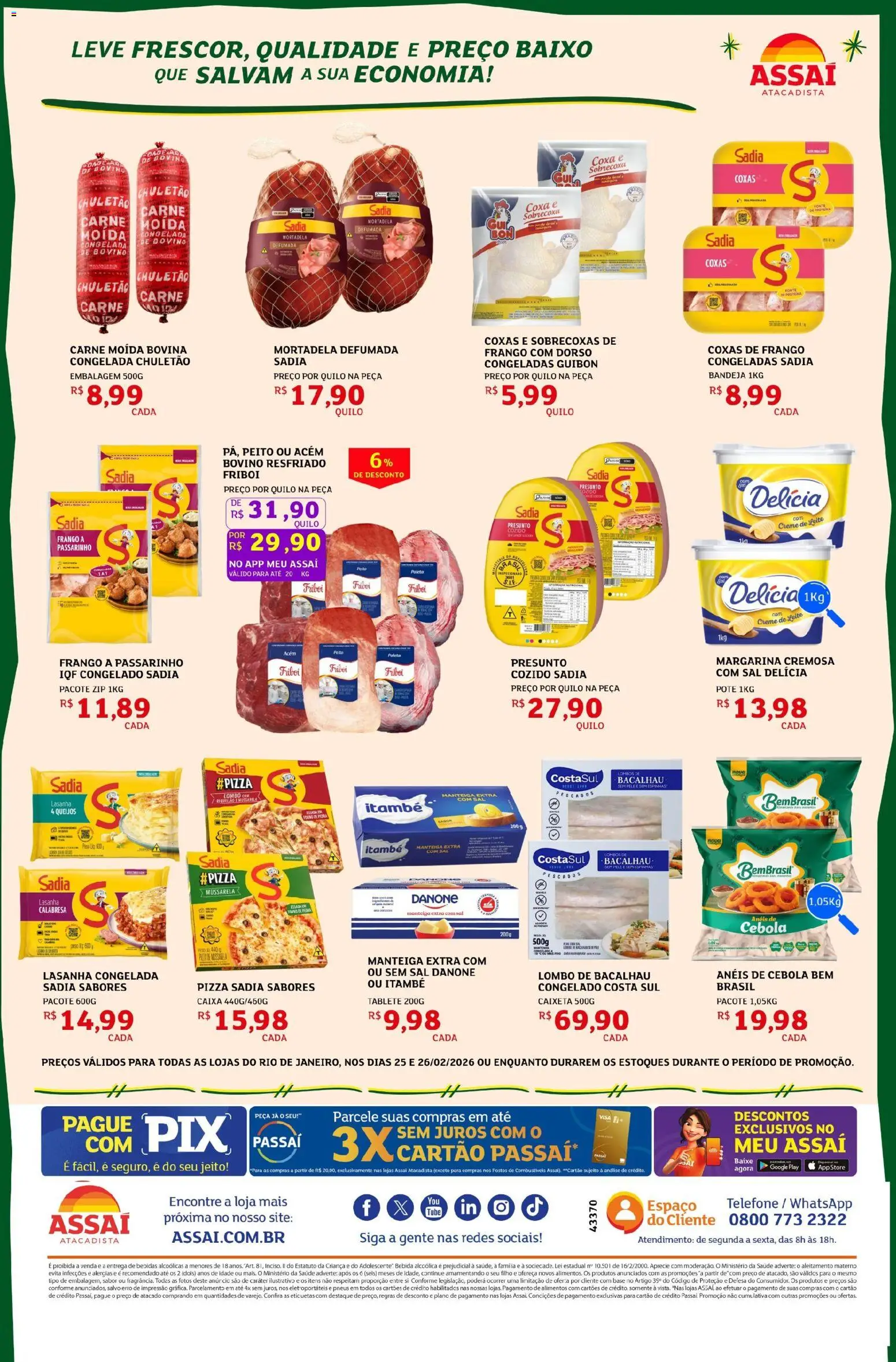 Assaí Atacadista Folheto - válido de 25.02.2026 | Página: 2 | Produtos: Caixa, Pneus, Carne, Chuletão