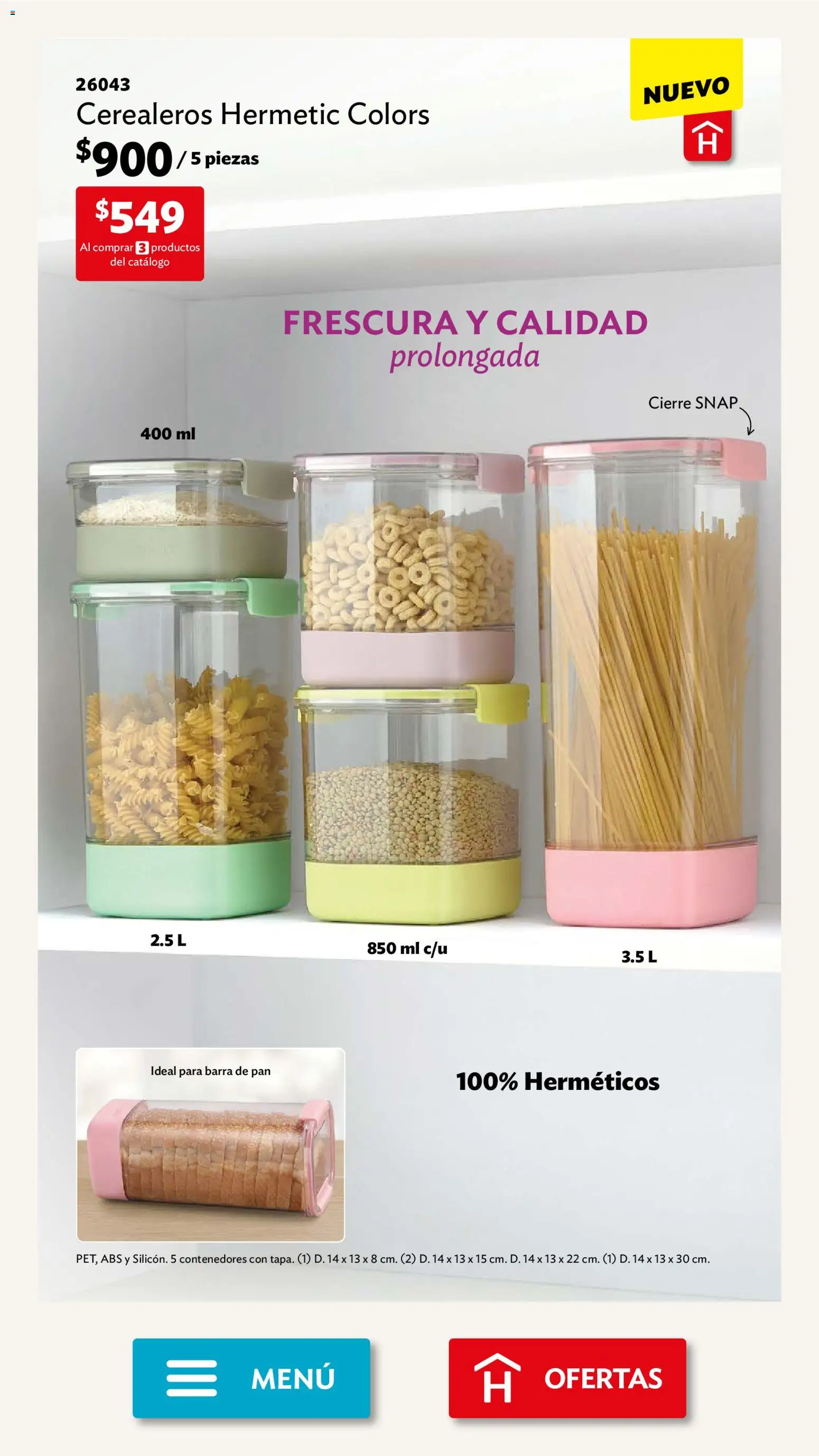 Nuevas ofertas de Betterware válidas en toda la República Mexicana desde el 04.05.2026. ¡Encuentra las mejores ofertas en Betterware campaña 5 2026! | Página: 3 | Productos: Pan, Barra