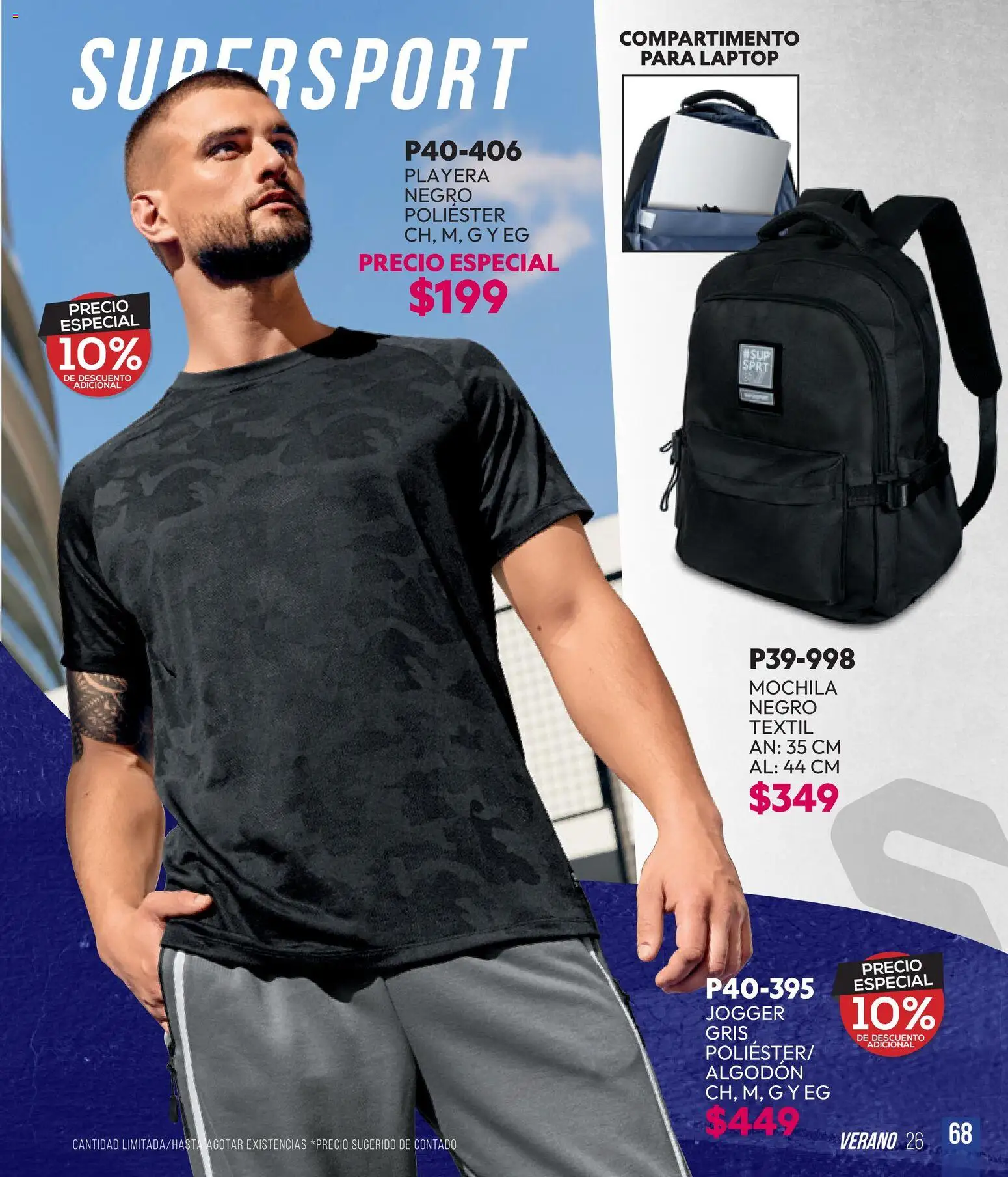 Nuevas ofertas de Cklass válidas en toda la República Mexicana desde el 28.04.2026. ¡Encuentra las mejores ofertas en Cklass catálogo Sportweek! | Página: 183 | Productos: Mochila, Algodón, Playera