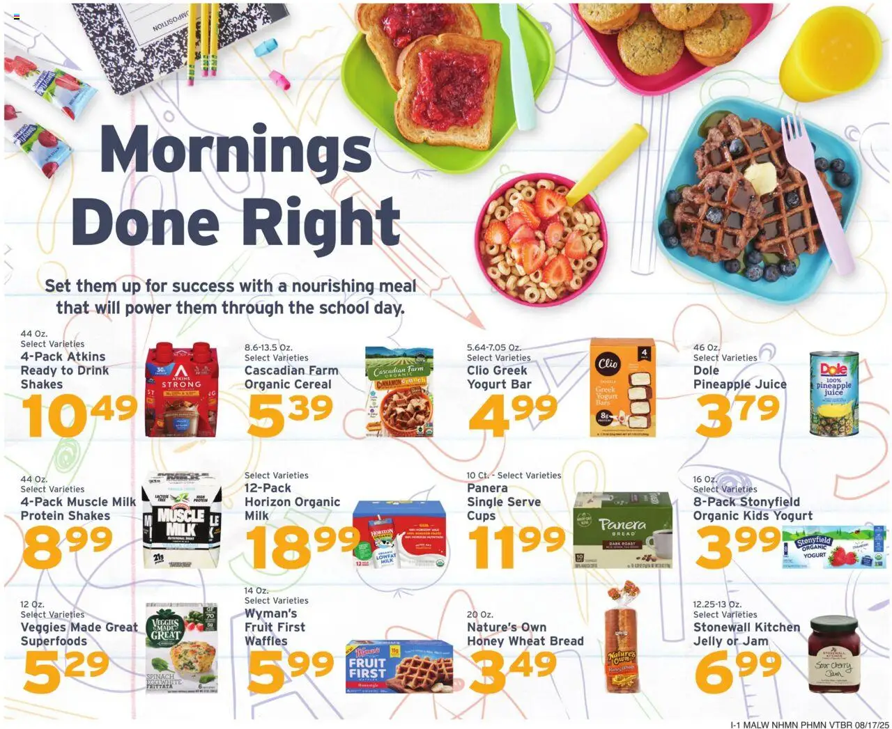 Hannaford Weekly Ad - valid from 17.08.2025 | Page: 9 | Products: Spinach, Bread, Juice, Pineapple