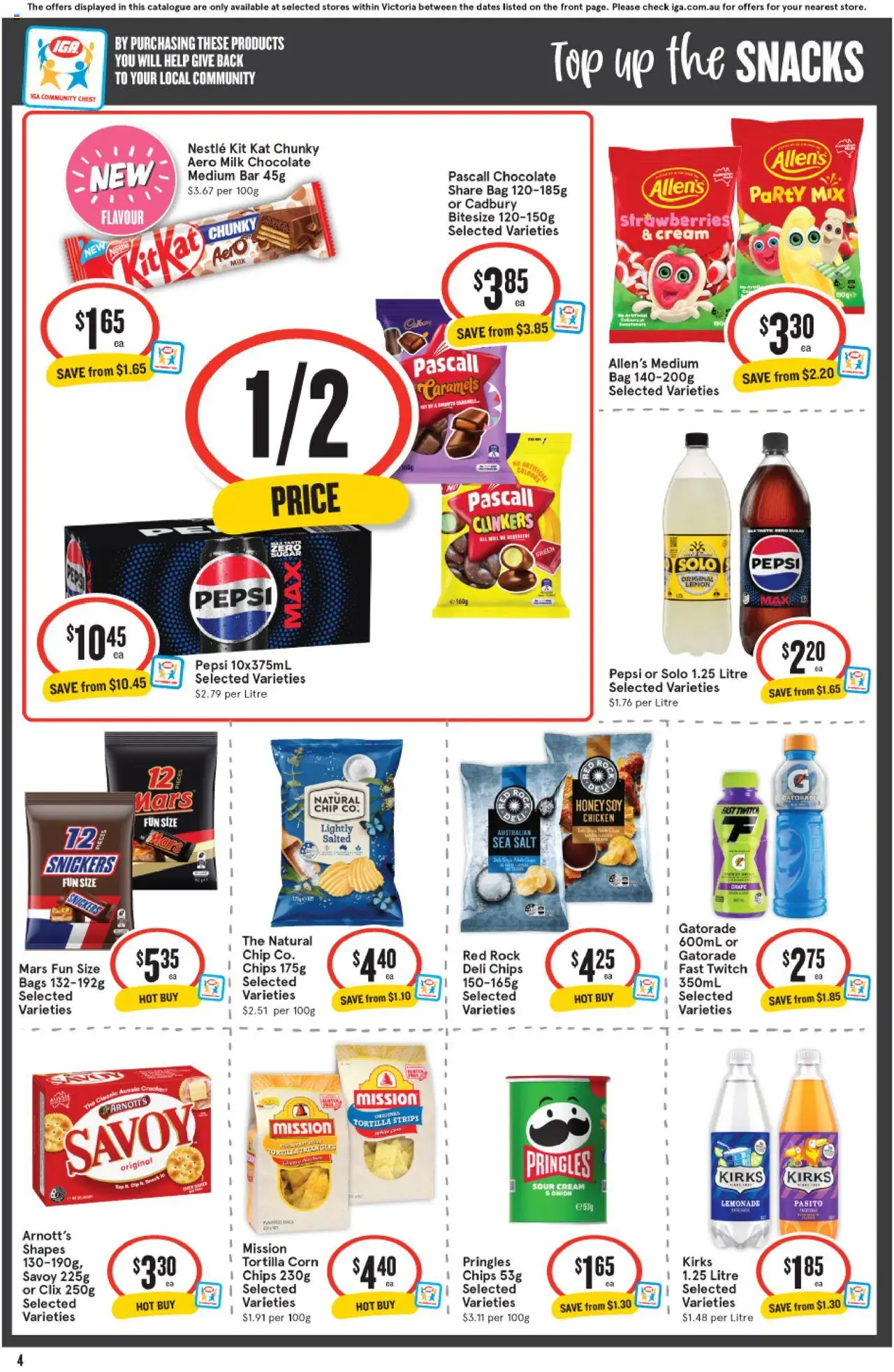 IGA catalogue - valid from 20.08.2025 | Page: 4 | Products: Lettuce, Beef, Tuna, Pies