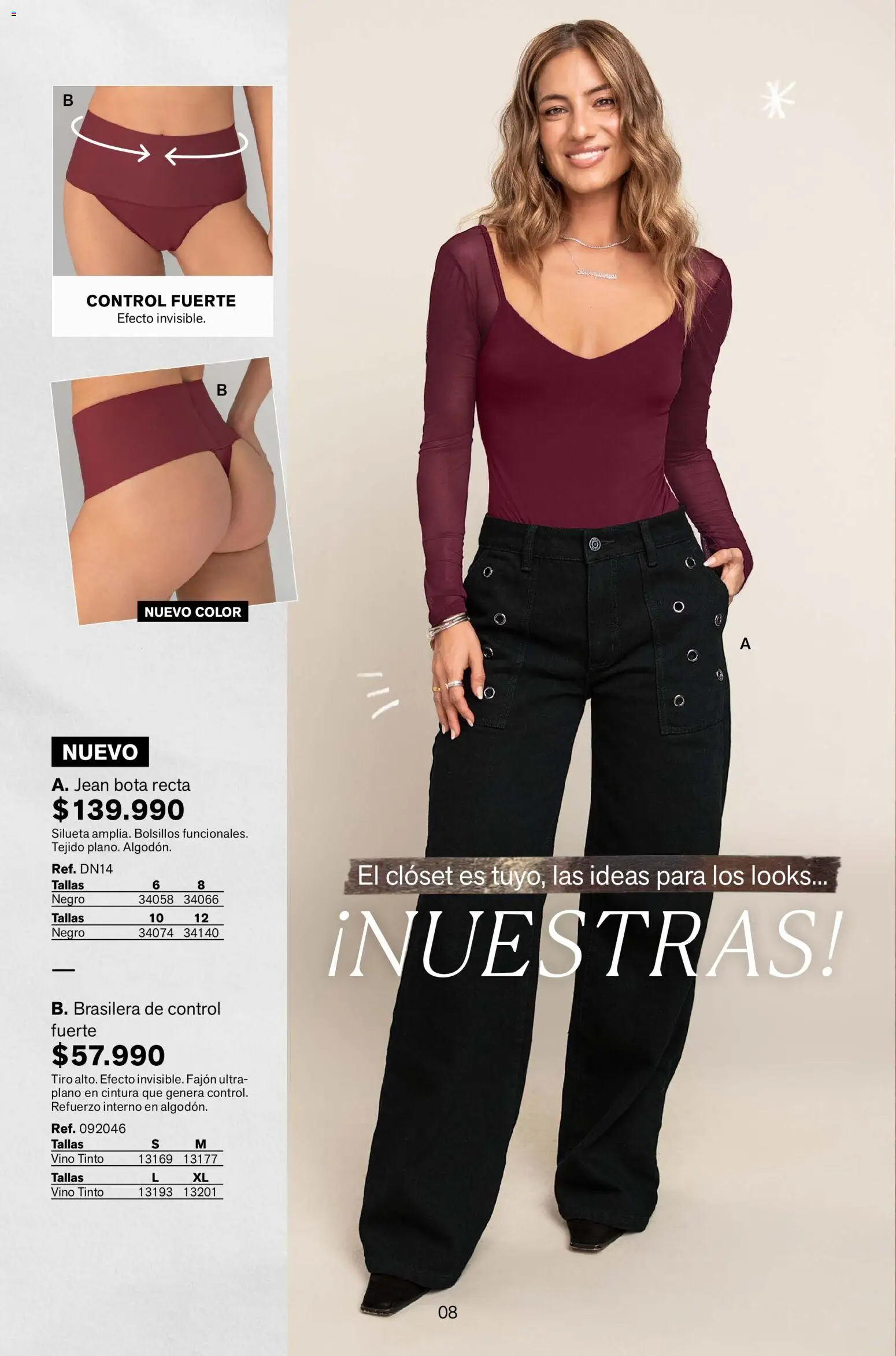 Leonisa revista - valida desde el 01.11.2025 | Página: 8 | Productos: Brazo de reina, Jean, Clóset, Vino