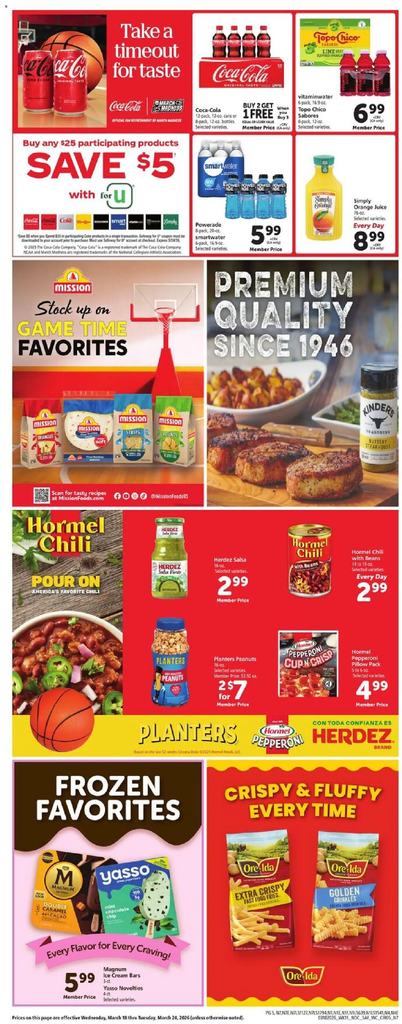 Safeway Weekly Ad - valid from 18.03.2026 | Page: 5 | Products: Wc, Chocolate, Chocolate Chip, Game