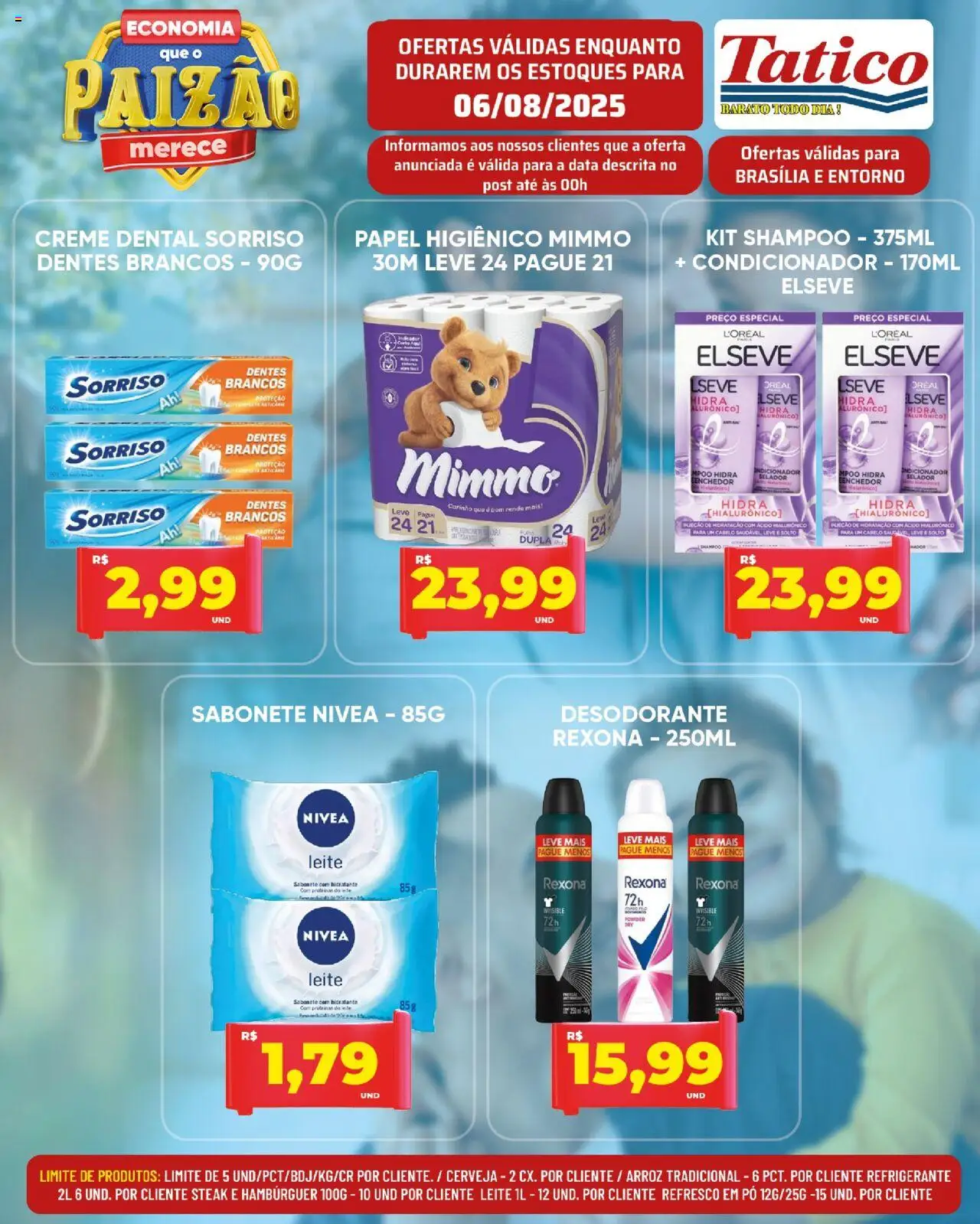 Tatico Folheto - válido de 07.08.2025 | Página: 34 | Produtos: Refresco, Leite, Cerveja, Papel higiênico
