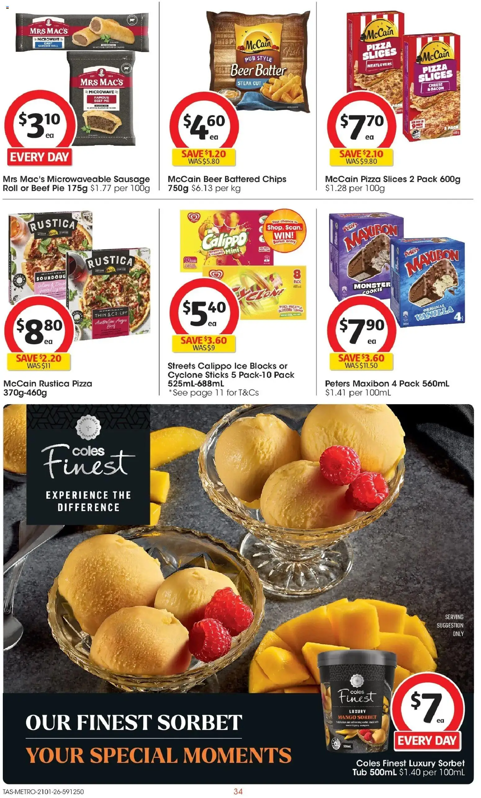 Coles catalogue - valid from 21.01.2026 | Page: 34 | Products: Bacon, Beer, Chips, Raspberry
