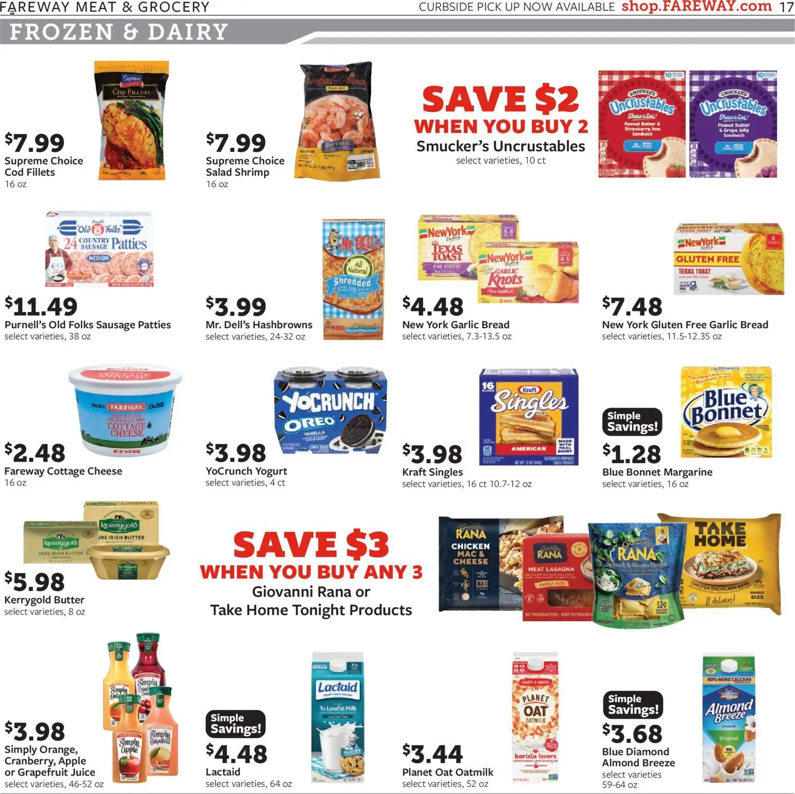 Fareway Weekly Ad - valid from 17.11.2025 | Page: 17 | Products: Milk, Butter, Cheese, Sausage