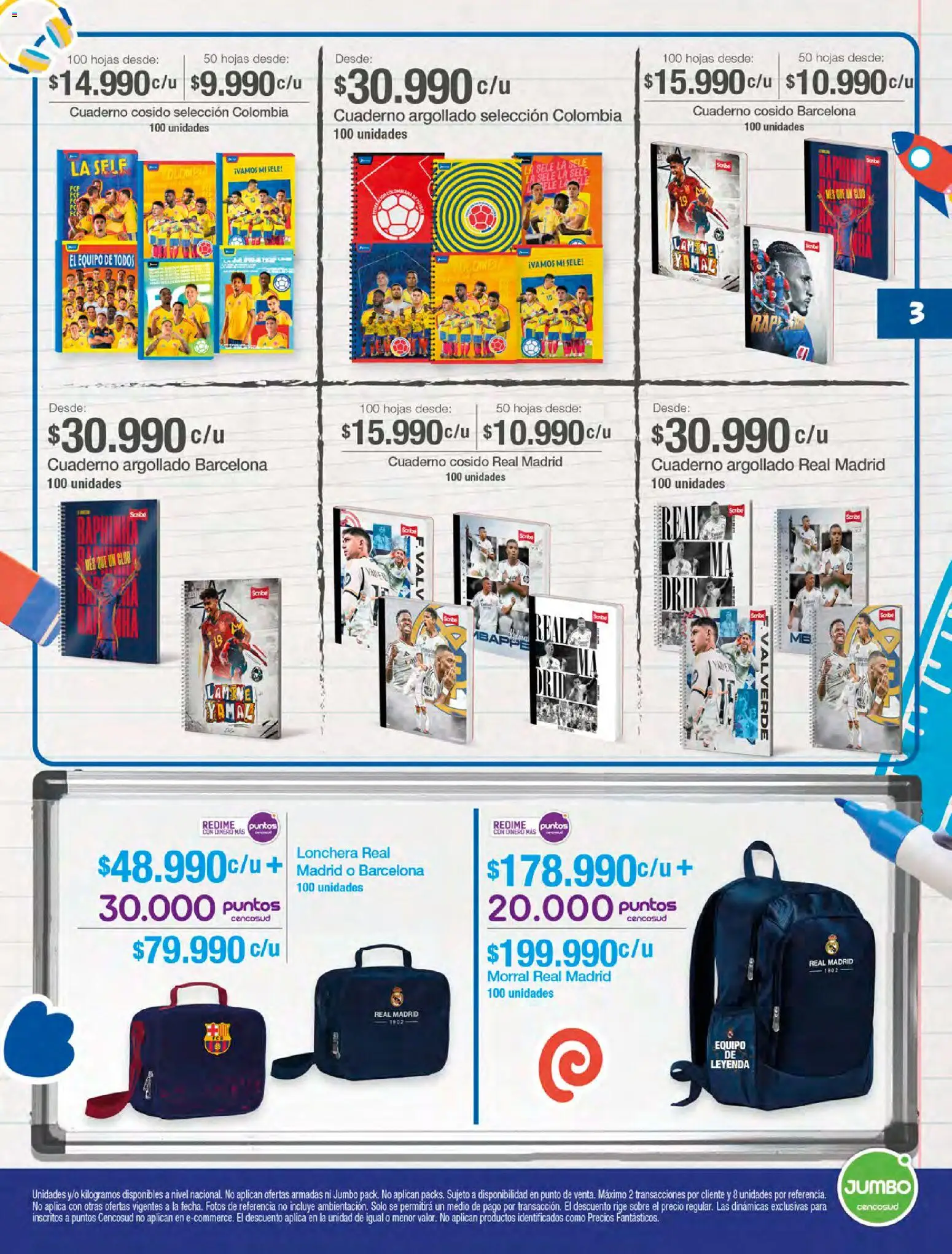 Jumbo revista - valida desde el 14.01.2026 | Página: 3 | Productos: Sobre, Lonchera, Morral, Cuaderno