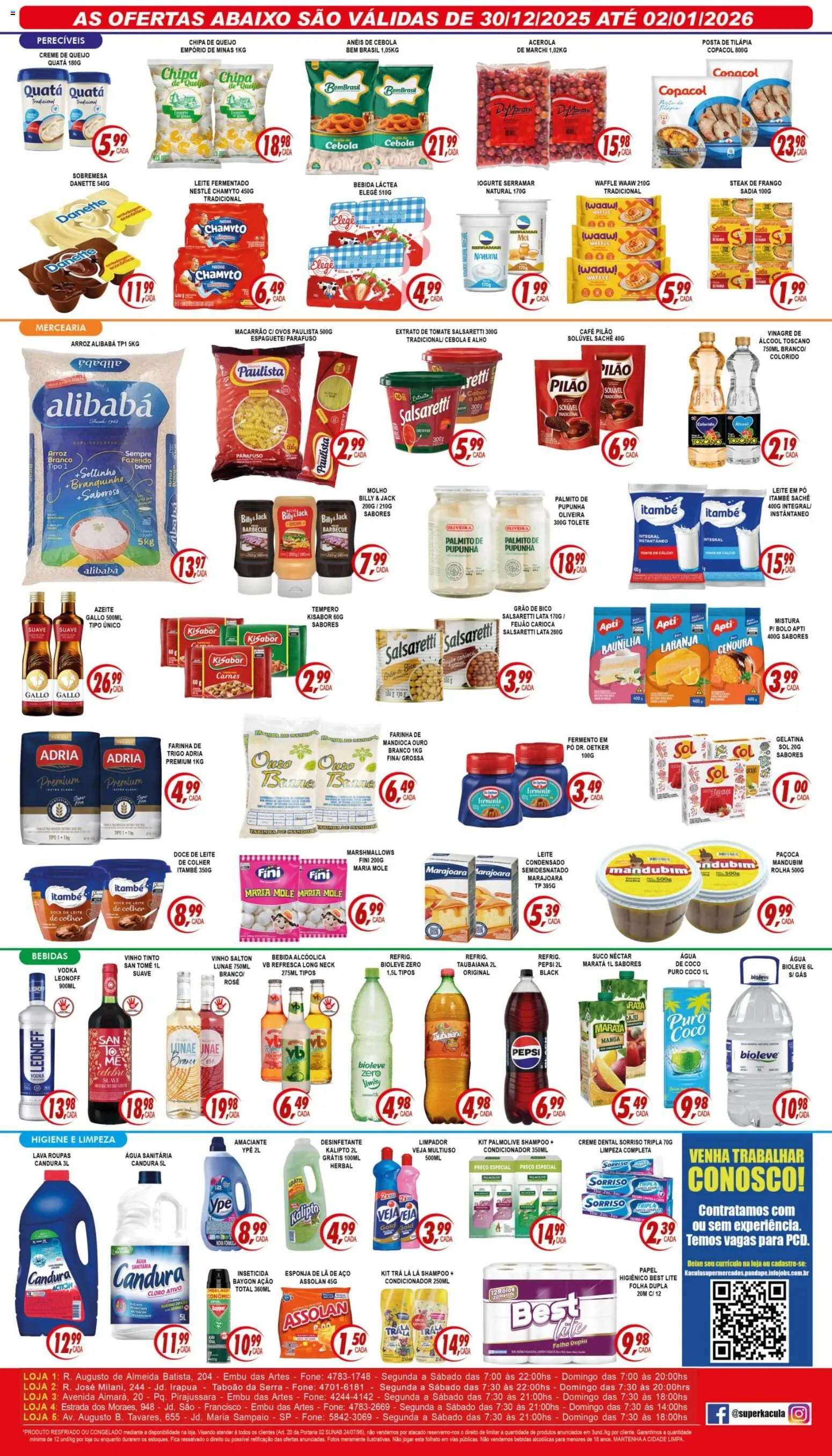 Kaçula Folheto - válido de 30.12.2025 | Página: 2 | Produtos: Feijão, Tilápia, Café, Amaciante