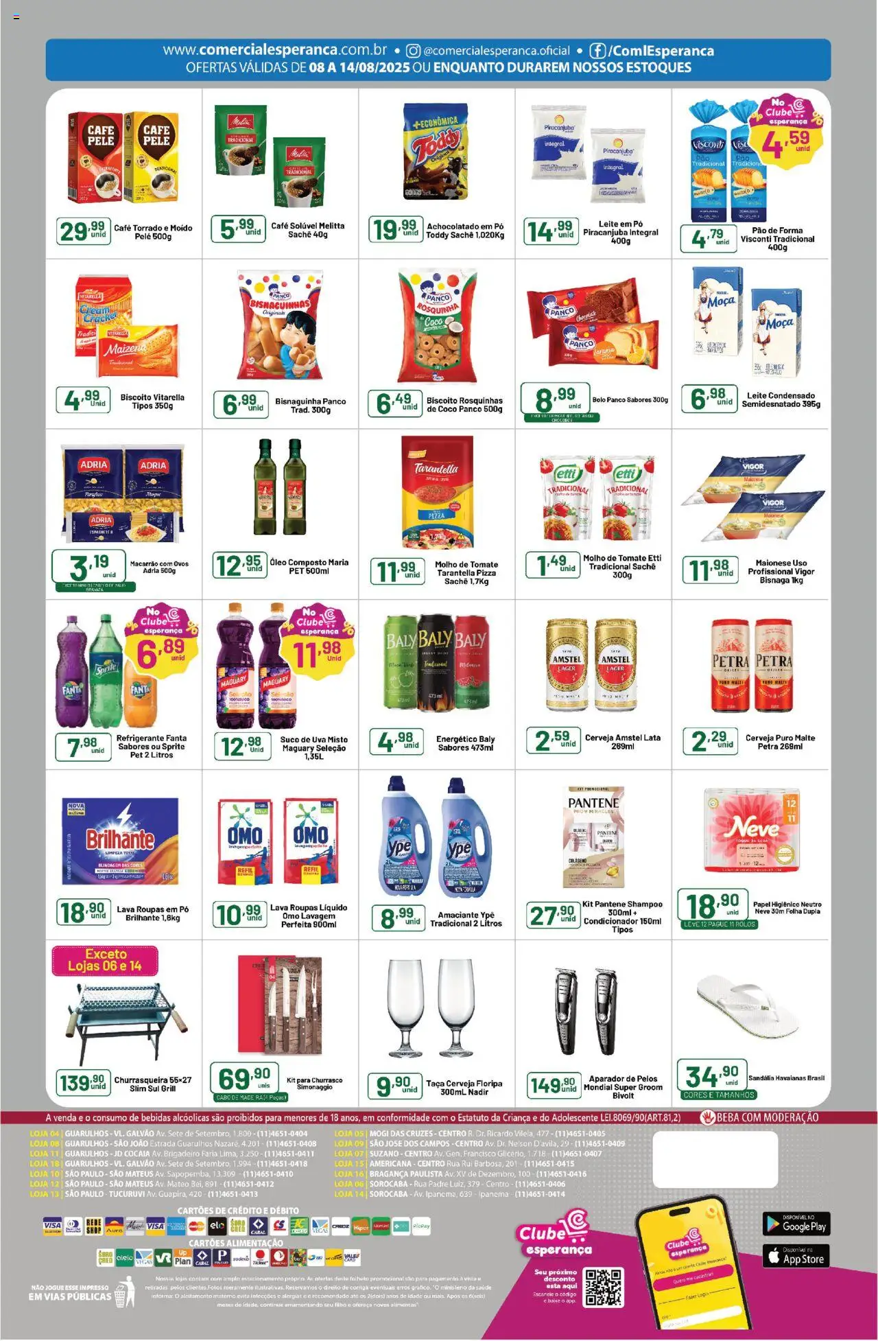 Comercial Esperança Folheto - válido de 08.08.2025 | Página: 2 | Produtos: Coco, Energético, Pizza, Amaciante