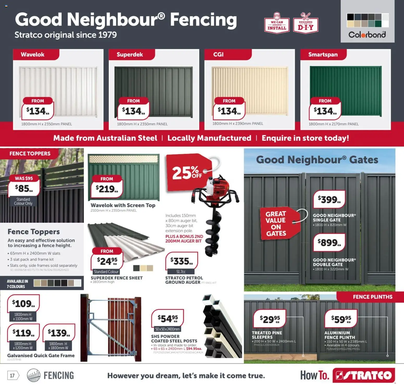 Stratco catalogue - valid from 17.04.2026 | Page: 17 | Products: Fence, Gate, Powder, Screen