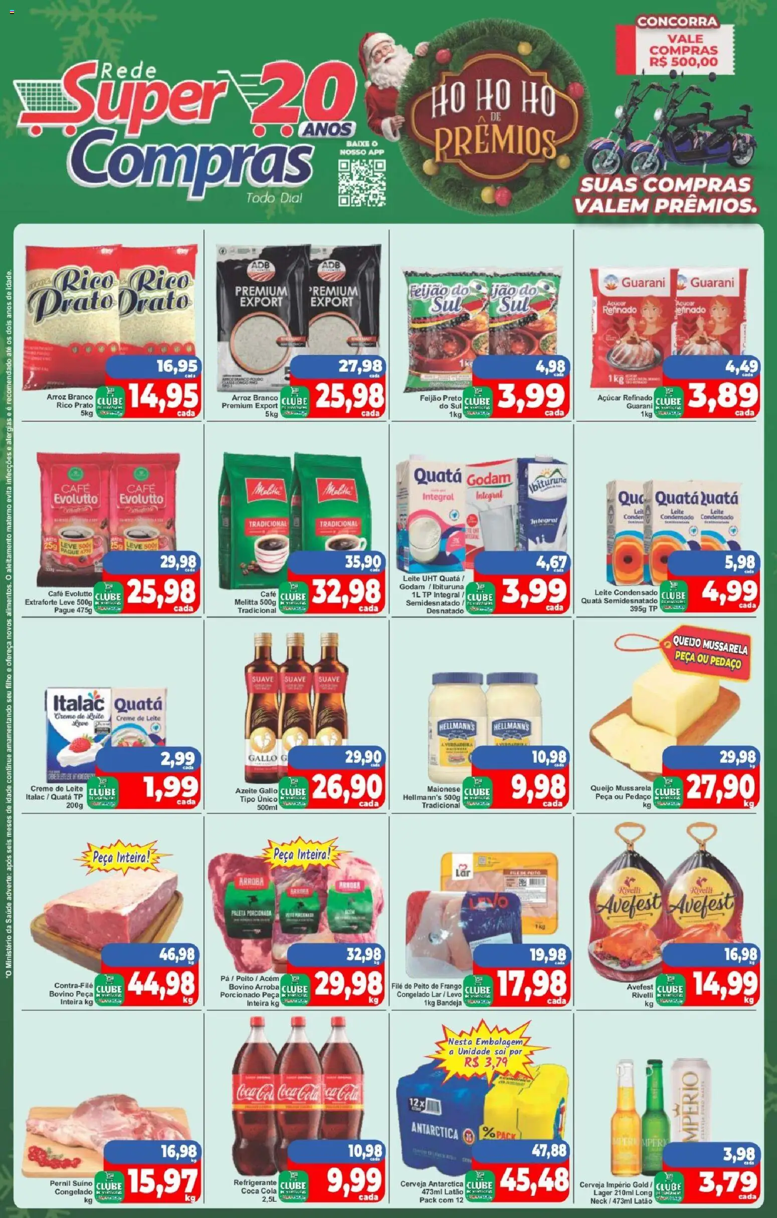 Rede Super Compras Folheto - válido de 15.12.2025 | Página: 1 | Produtos: Cerveja, Bandeja, Refrigerante, Azeite