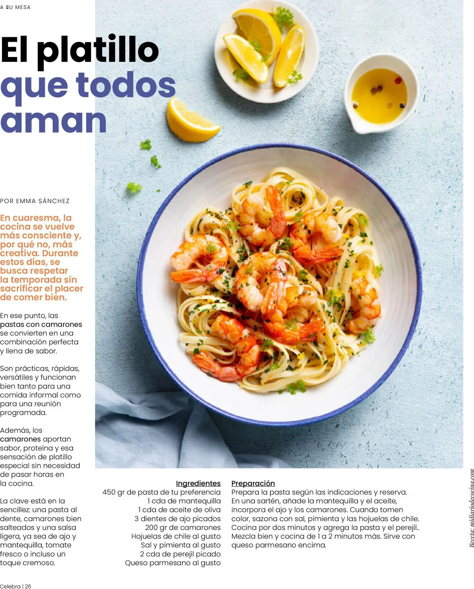 Nuevas ofertas de H-E-B válidas en toda la República Mexicana desde el 01.03.2026. ¡Encuentra las mejores ofertas en H-E-B folleto Celebra! | Página: 26 | Productos: Mantequilla, Pasta, Perejil, Cocina