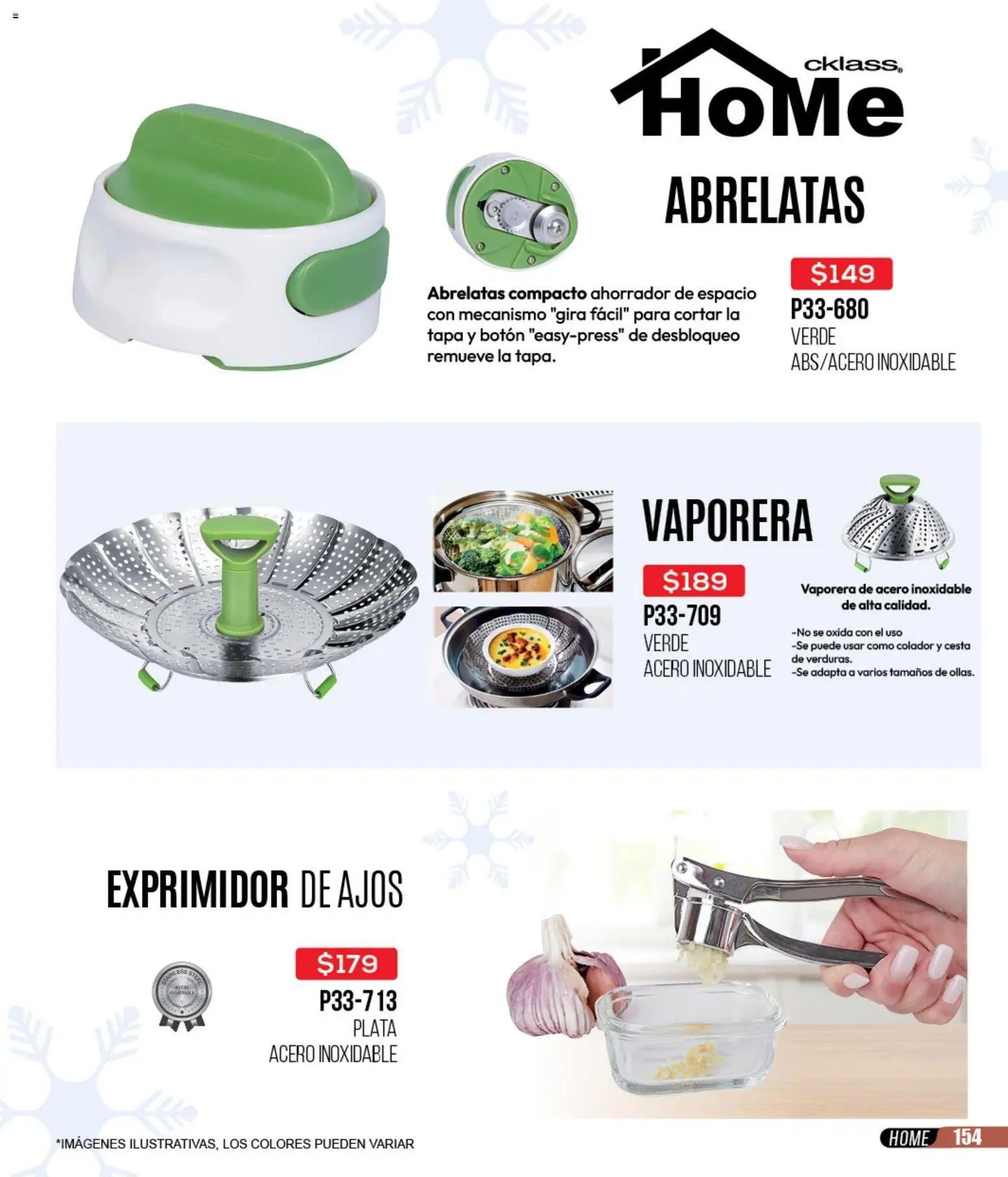 Nuevas ofertas de Cklass válidas en toda la República Mexicana desde el 15.12.2025. ¡Encuentra las mejores ofertas en Cklass catálogo Rebajas fin de año ropa! | Página: 155 | Productos: Colador, Vaporera, Exprimidor