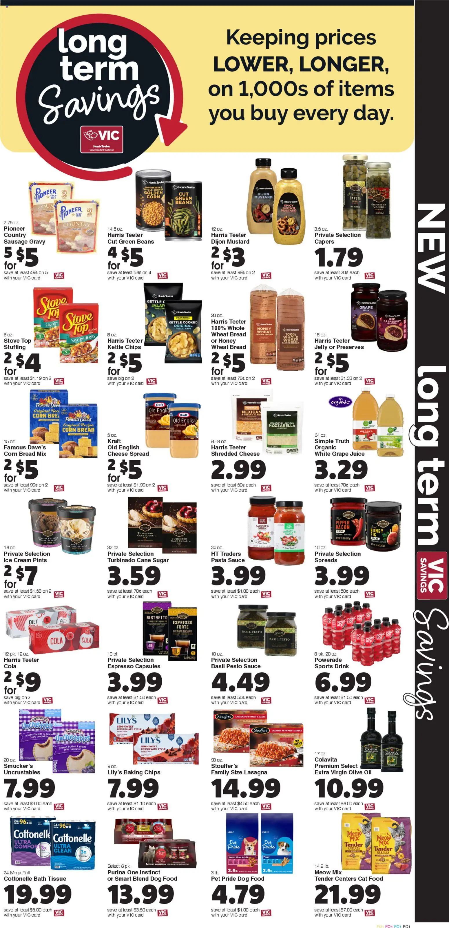 Harris Teeter Weekly Ad - SC - valid from 22.10.2025 | Page: 7 | Products: Dog Food, Cat Food, Cheese, Ice cream