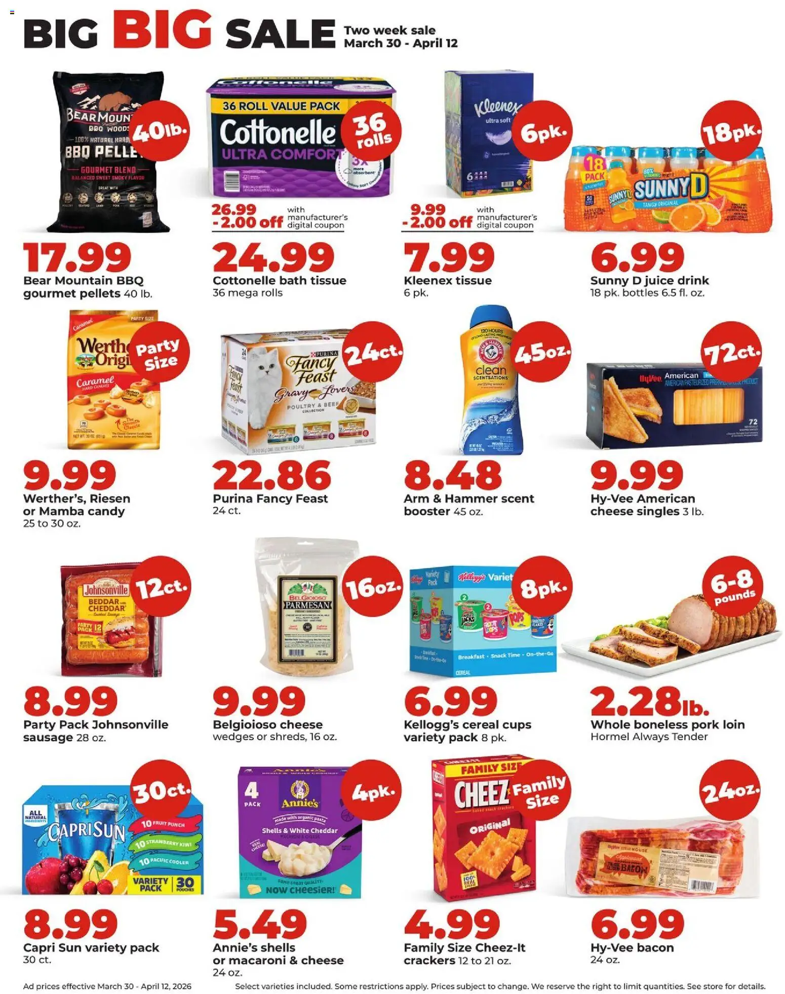 HyVee Weekly Ad - valid from 30.03.2026 | Page: 27 | Products: Hammer, Cheese, Pork, Kiwi