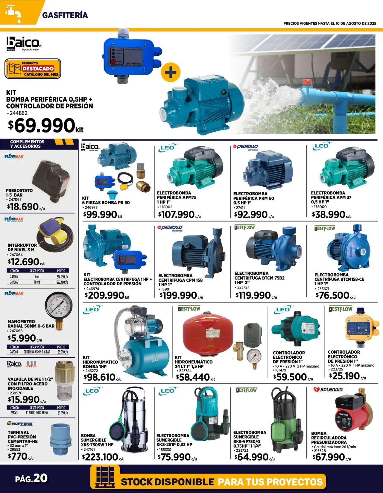 Construmart ofertas  │ válido desde el 01.08.2025 | Página: 20 | Productos: Interruptor, Manómetro