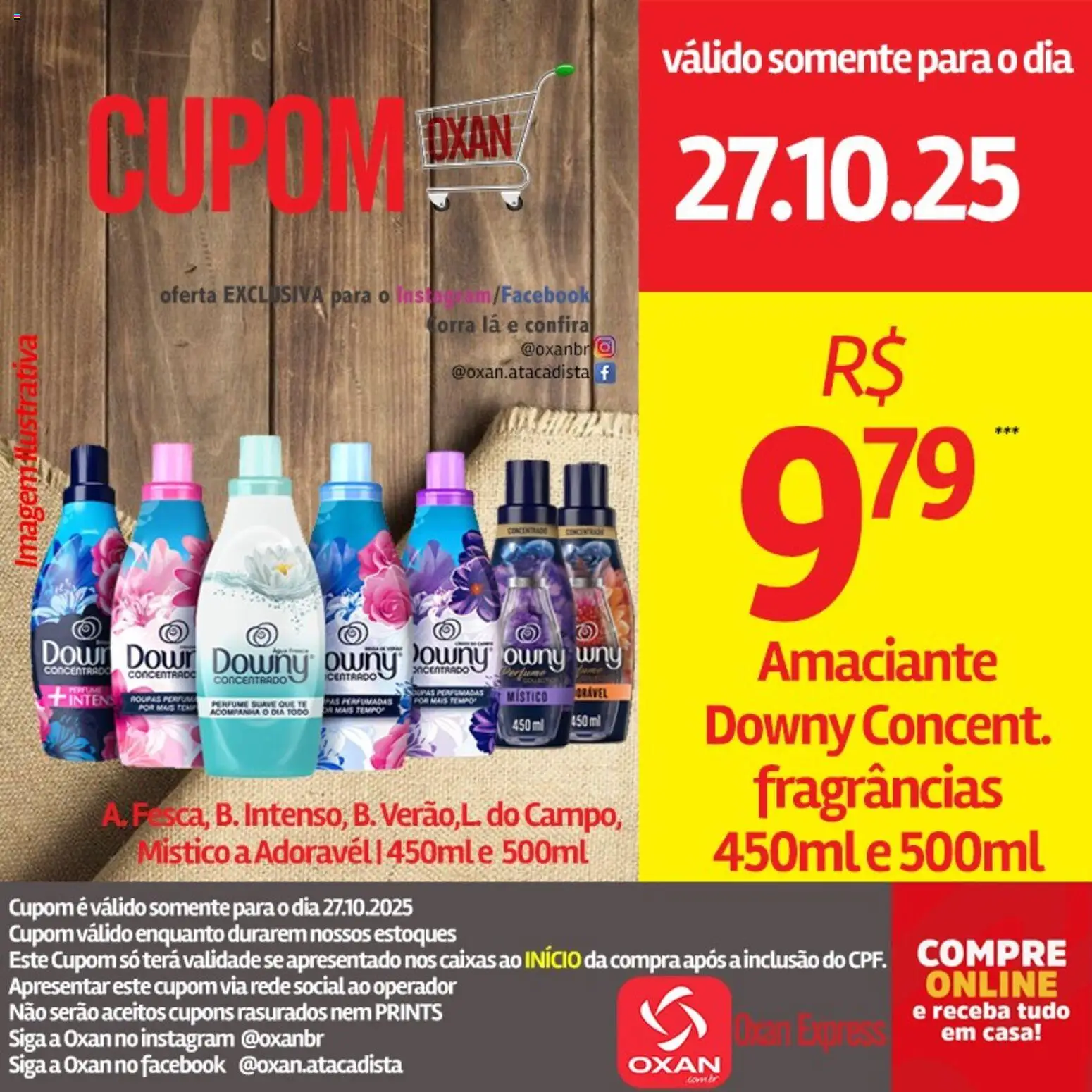 Oxan Atacadista Folheto - válido de 27.10.2025 | Página: 9 | Produtos: Perfume, Roupas, Amaciante