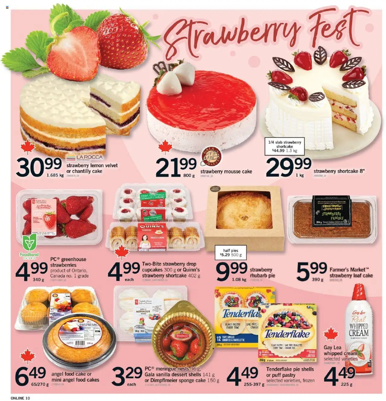 Fortinos flyer valid from 29.05.2025 | Page: 11 | Products: Tea, Strawberries, Cream, Sponge