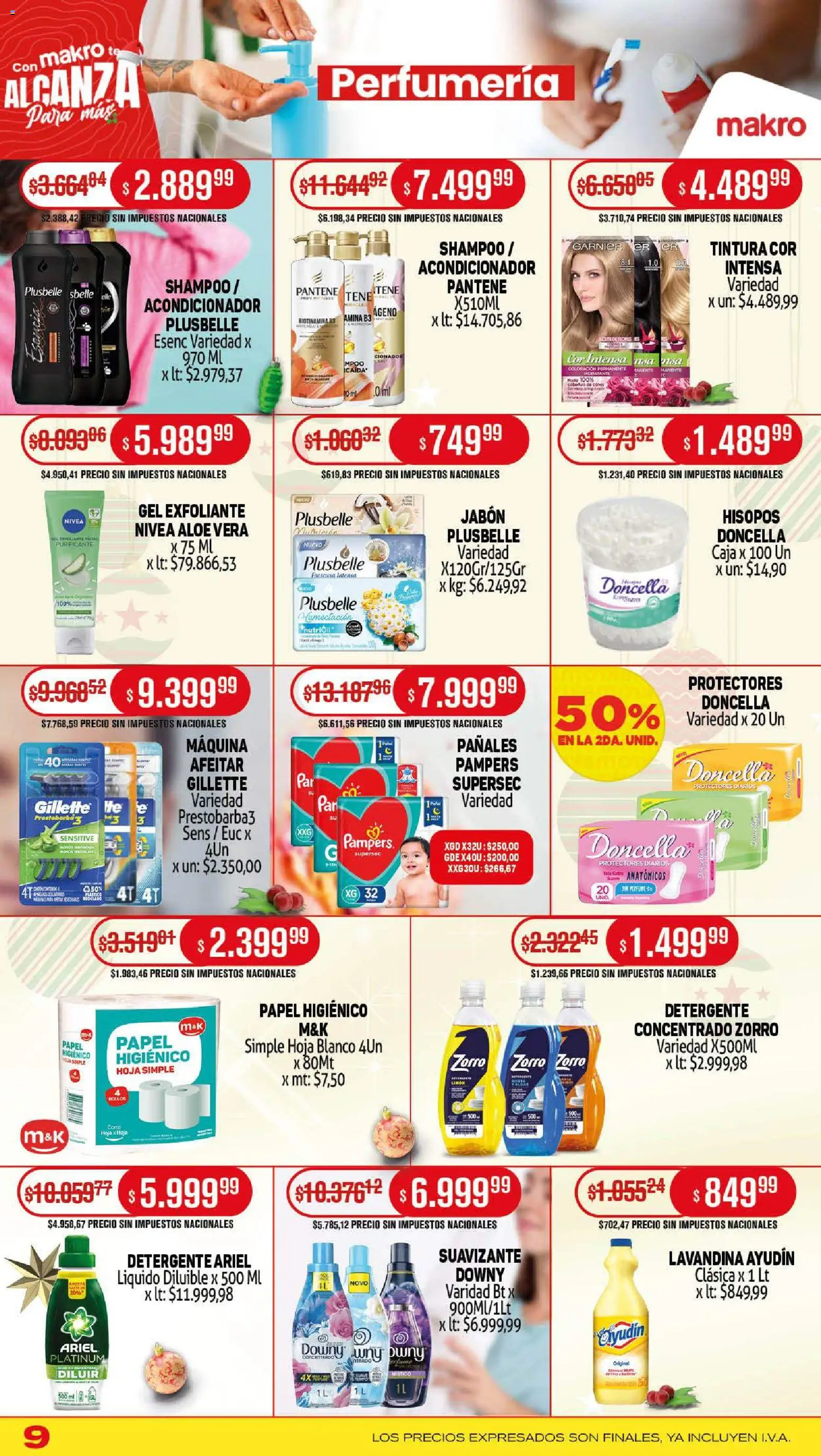 Makro ofertas │ válido desde el 01.12.2025 | Página: 9 | Productos: Papel higiénico, Caja, Tintura, Jabón