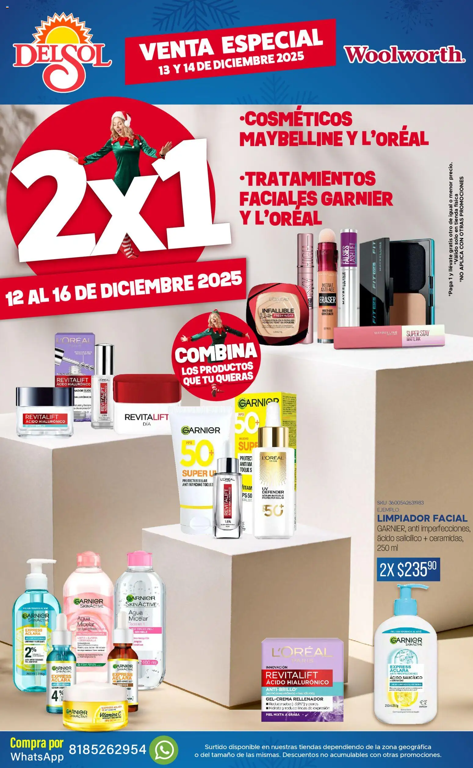Nuevas ofertas de Del Sol y Woolworth válidas en toda la República Mexicana desde el 12.12.2025. ¡Encuentra las mejores ofertas en Del Sol y Woolworth catálogo Venta Especial de Navidad! | Página: 2 | Productos: Agua, Limpiador, Teclado, Protector solar