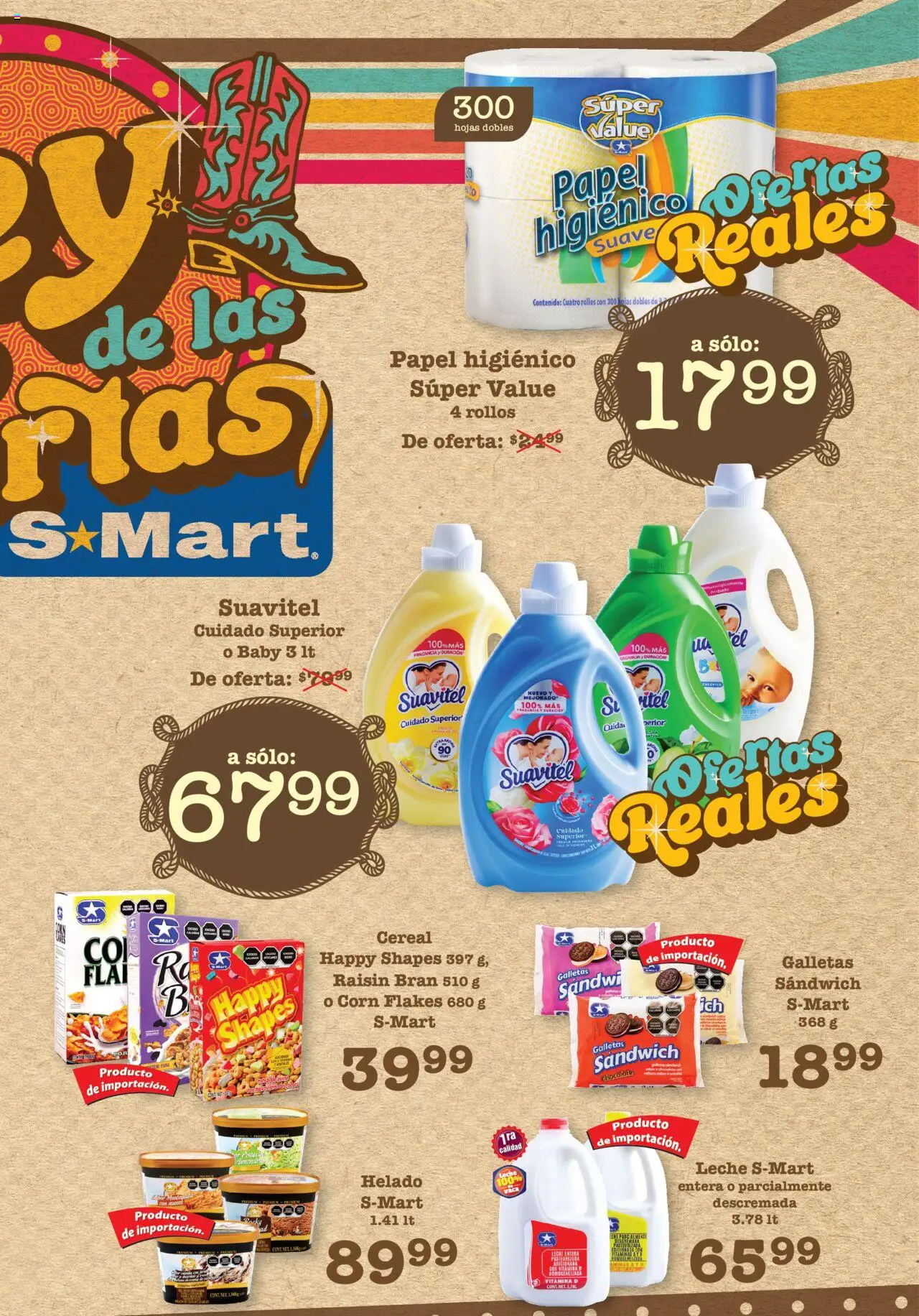 Nuevas ofertas de S-Mart válidas en toda la República Mexicana desde el 08.08.2025. ¡Encuentra las mejores ofertas en S-Mart - Folleto! | Página: 3 | Productos: Leche, Chocolate, Helado, Fragancia