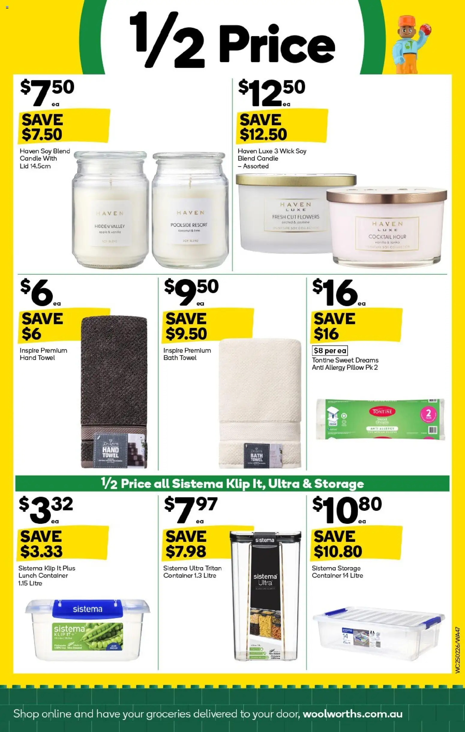 Woolworths catalogue - valid from 25.02.2026 | Page: 45 | Products: Bath, Candle, Pillow, Allergy